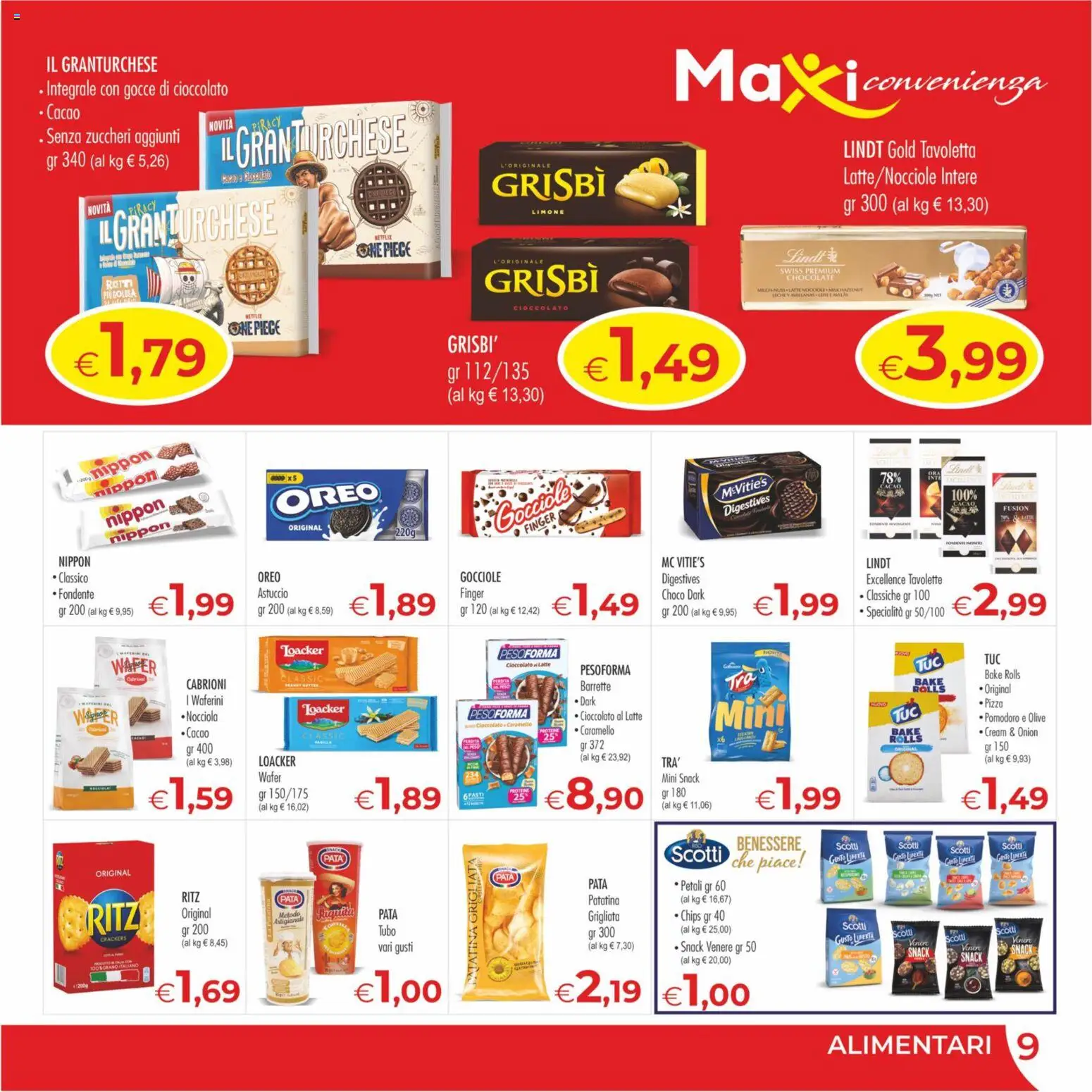 Volantino MerSi Supermercati del 06.05.2026 | Pagina: 9 | Prodotti: Pane, Olive, Tubo, Cacao
