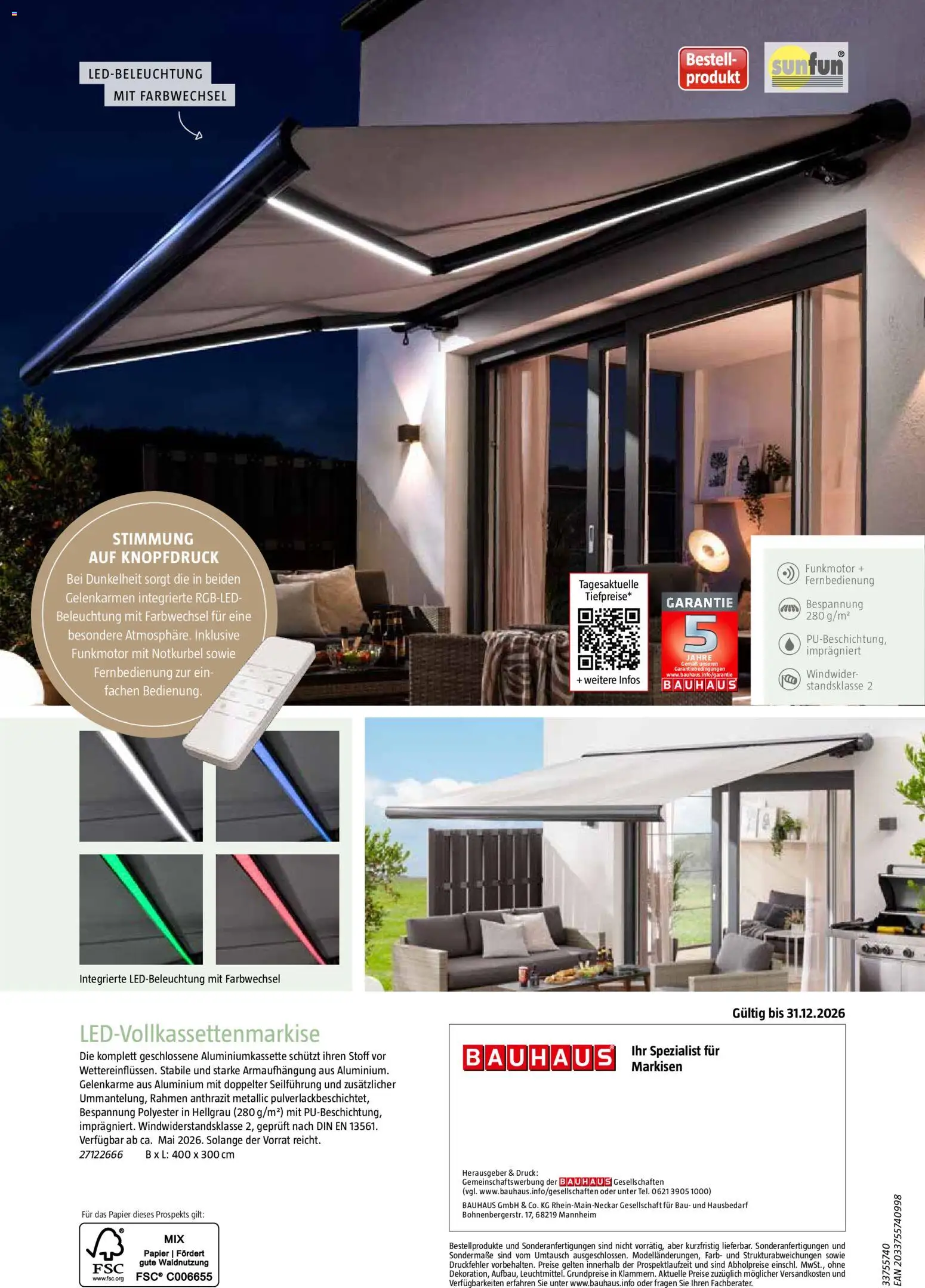 Bauhaus Markisen – gültig ab 30.06.2026 | Seite: 20