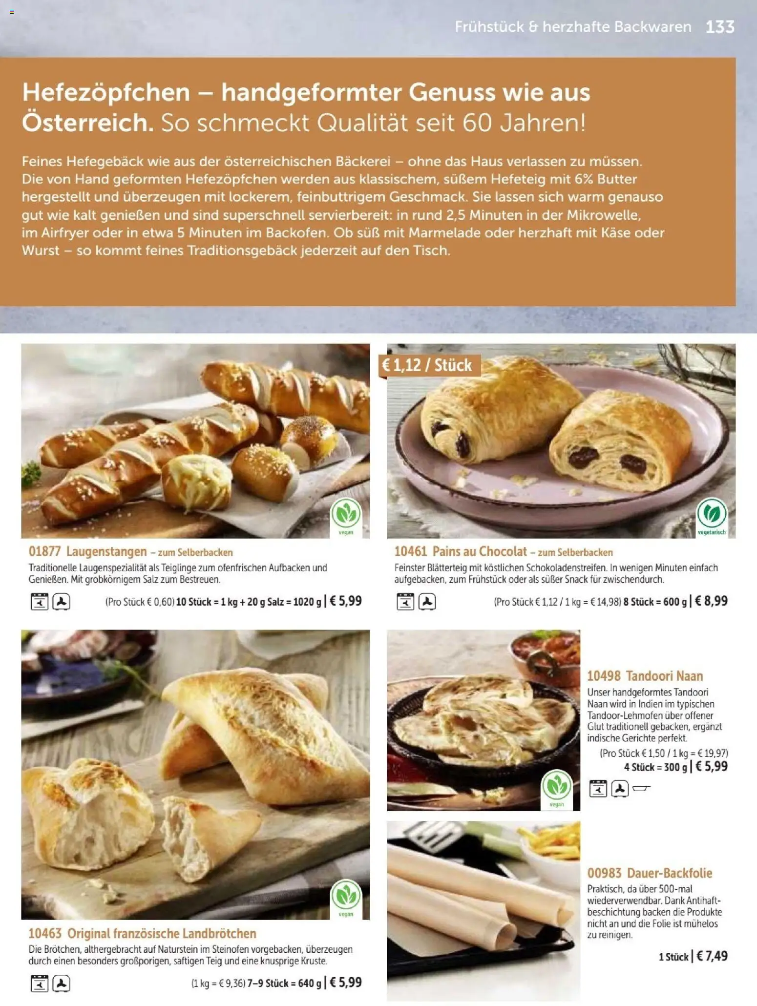 Bofrost Katalog – gültig ab 07.09.2026 | Seite: 133 | Produkte: Käse, Salz, Marmelade, Gerichte