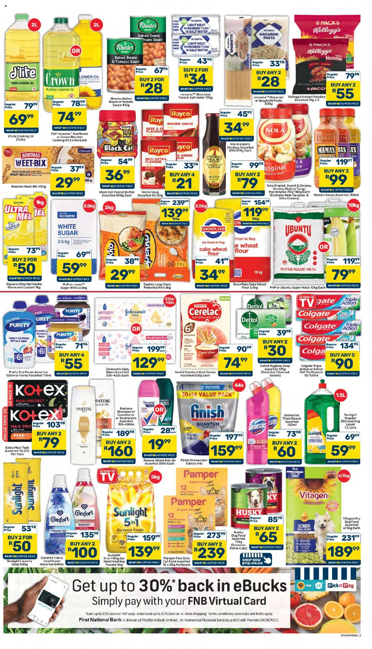 New Pick n Pay catalogue – valid from 07/10/2026 | Page: 3 | Products: Baked beans, Handwash, Oil, Noodles