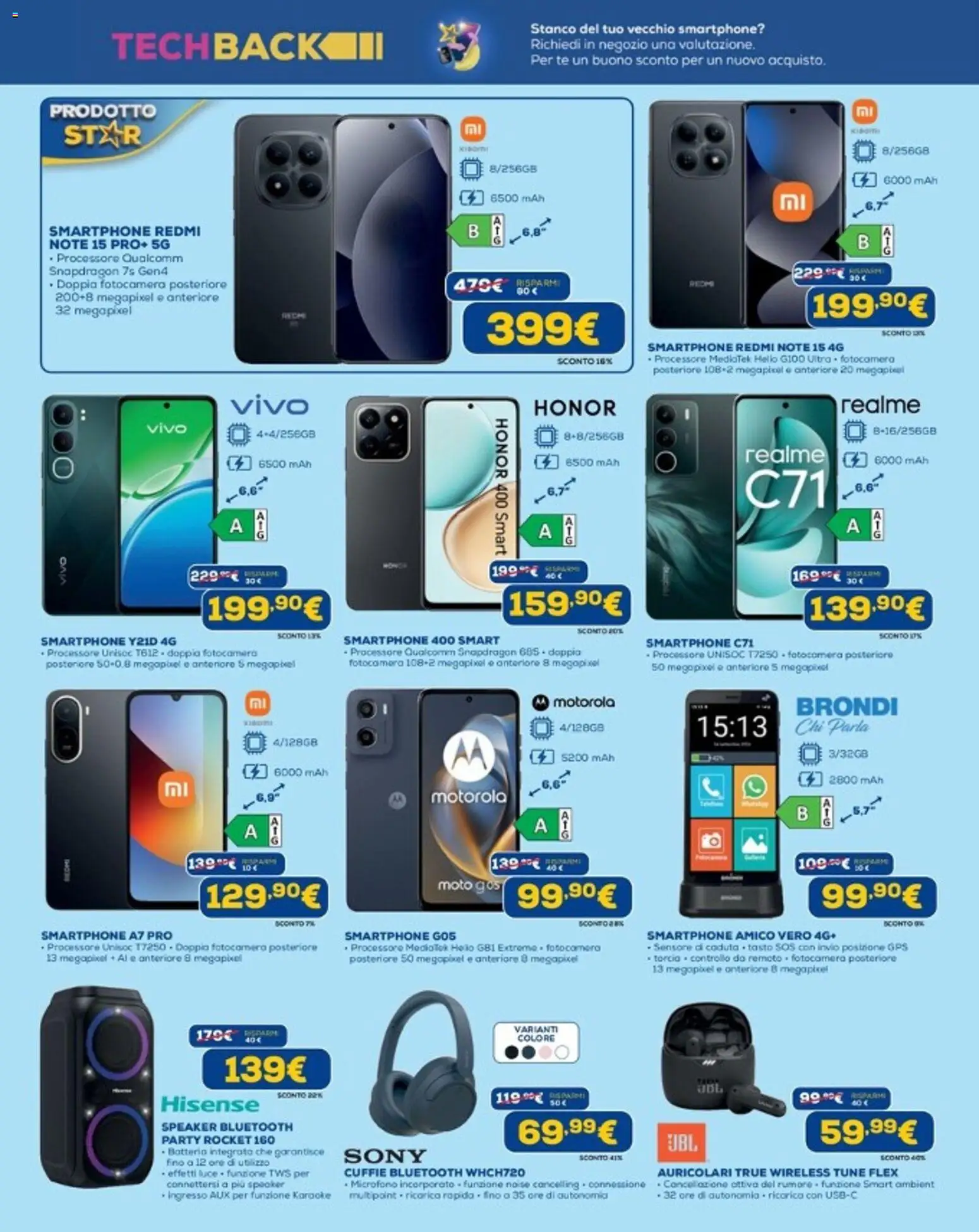 Volantino Euronics del 21.05.2026 | Pagina: 11 | Prodotti: Tè, Torcia, Microfono, Speaker