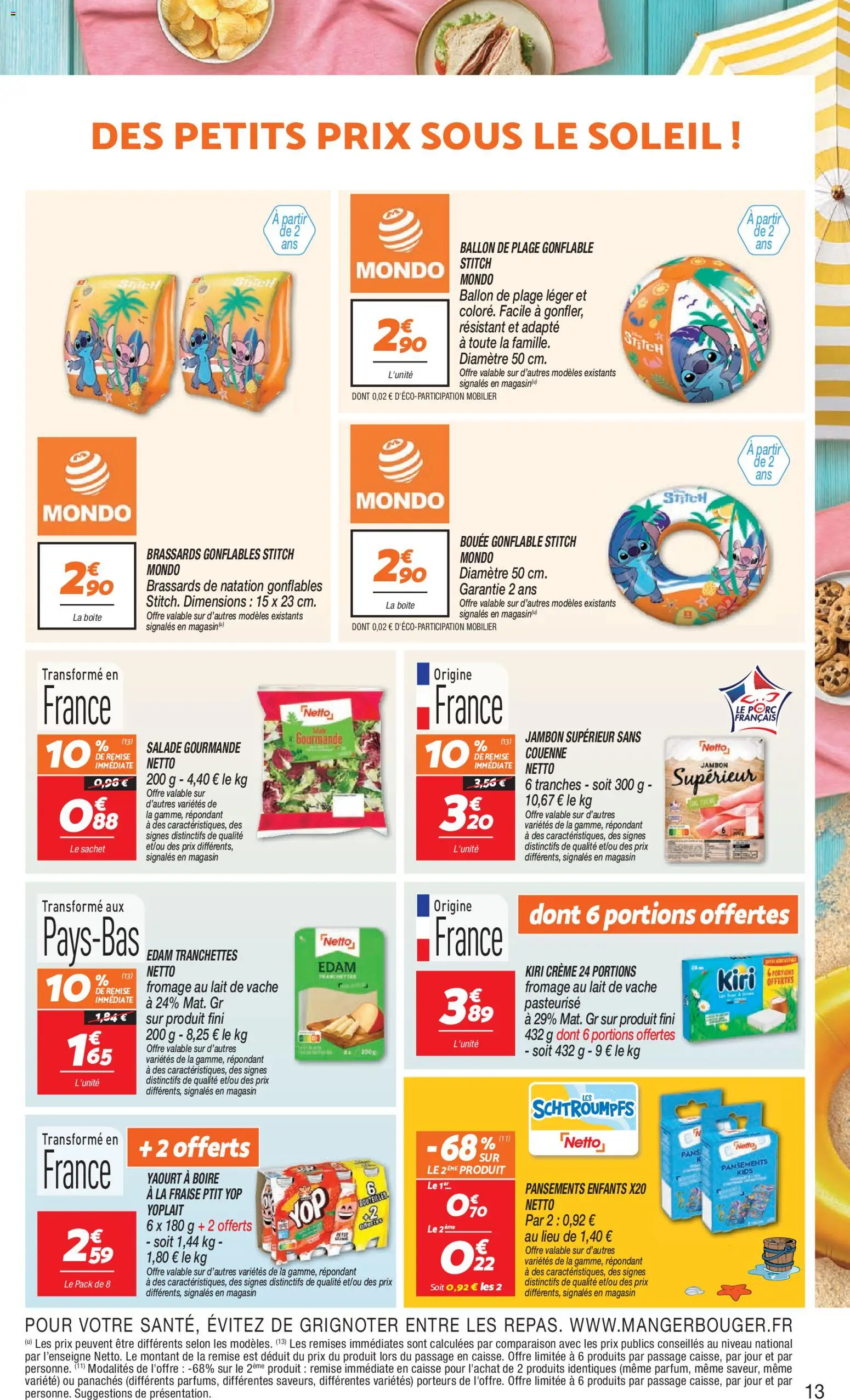 {H1} | Page: 13 | Produits: Brassards, Lait, Yaourt, Crème