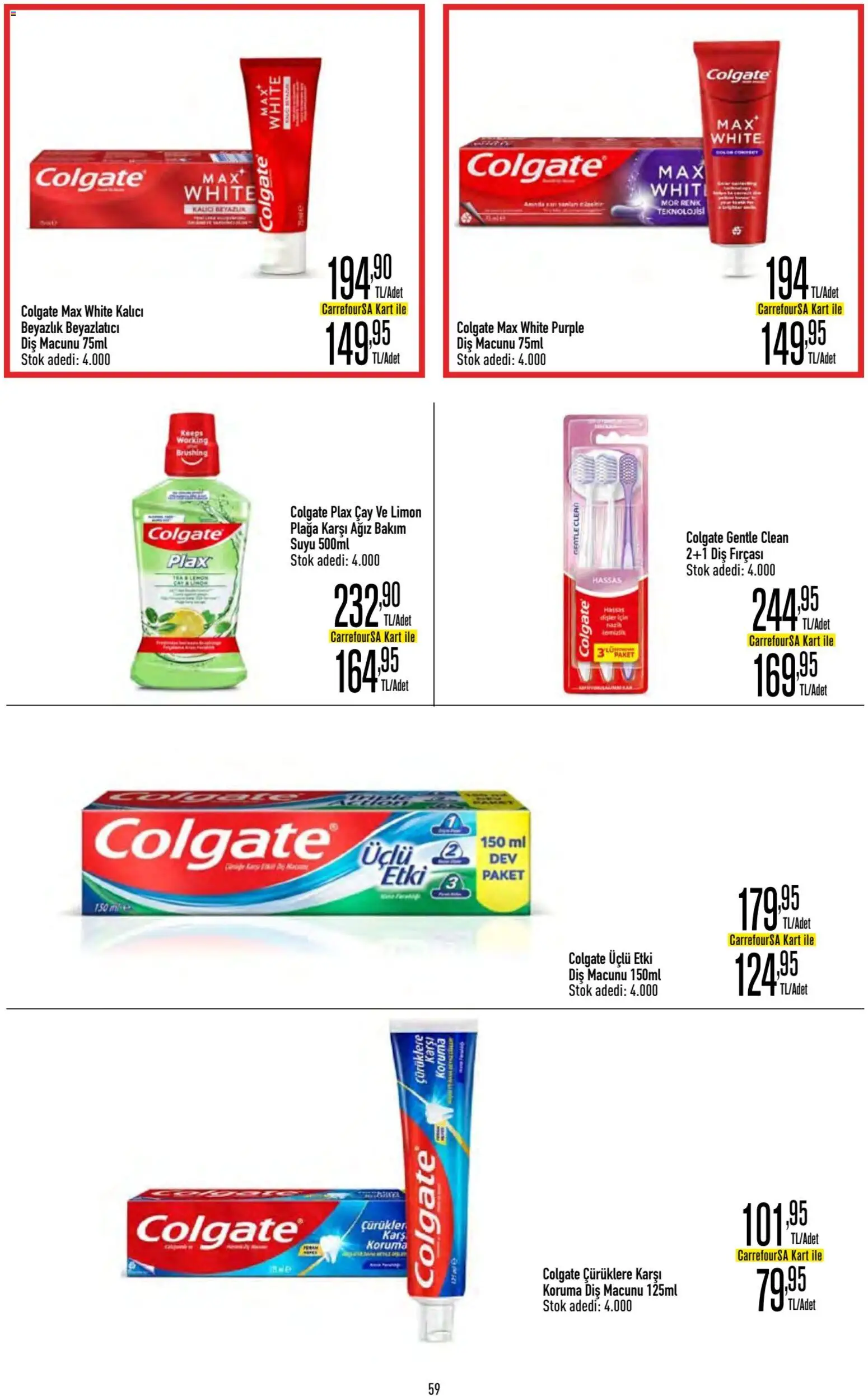 CarrefourSA - Katalog Gurme - 20 Ağustos 2026 tarihinden itibaren geçerlidir | Sayfa: 59 | Ürünler: Diş macunu, Çay, Limon, Ağız bakım suyu