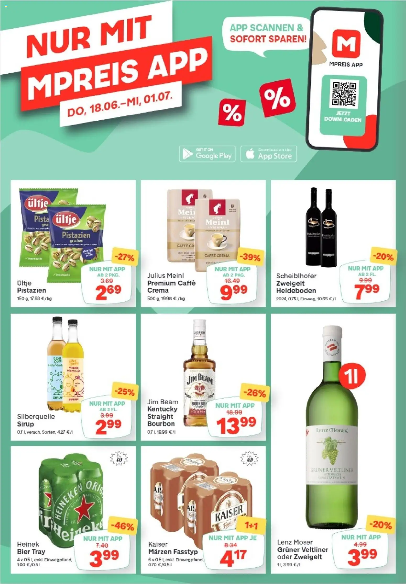 MPREIS Hohenems gültig ab 25.06.2026 | Seite: 14 | Produkte: Mango, Bier, Bourbon