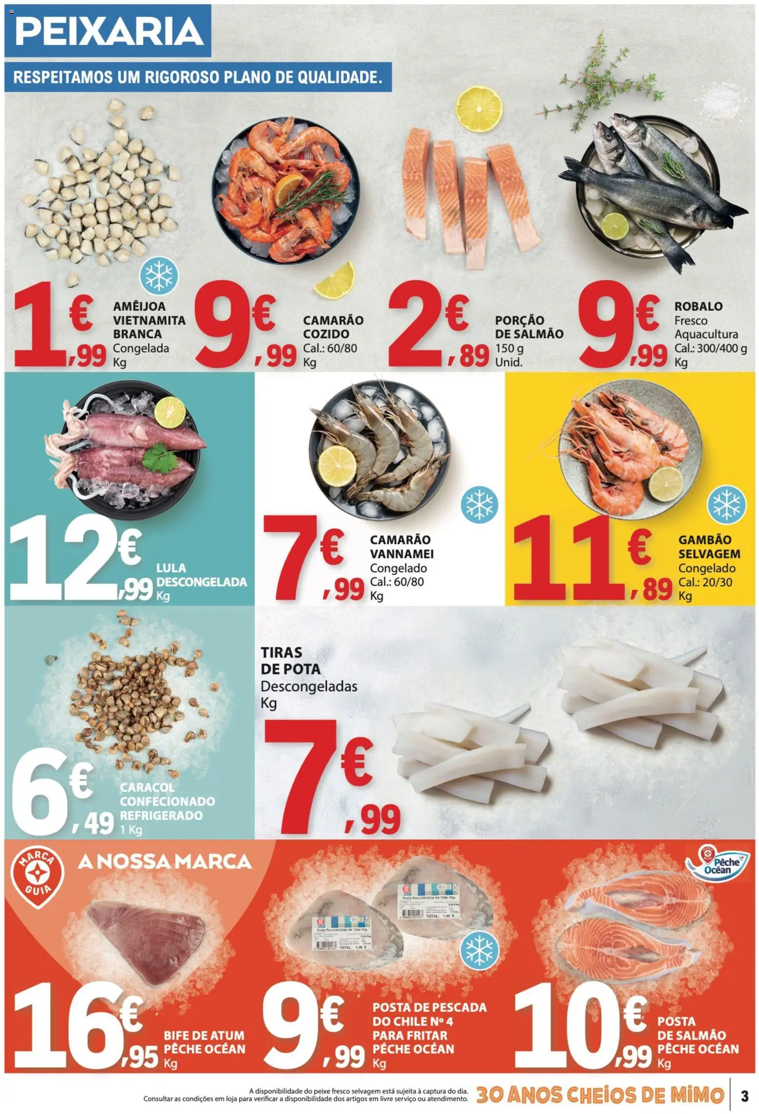 E.Leclerc folheto │ válido de 04.06.2026 | Página: 3 | Produtos: Atum, Camarão, Salmão, Peixe