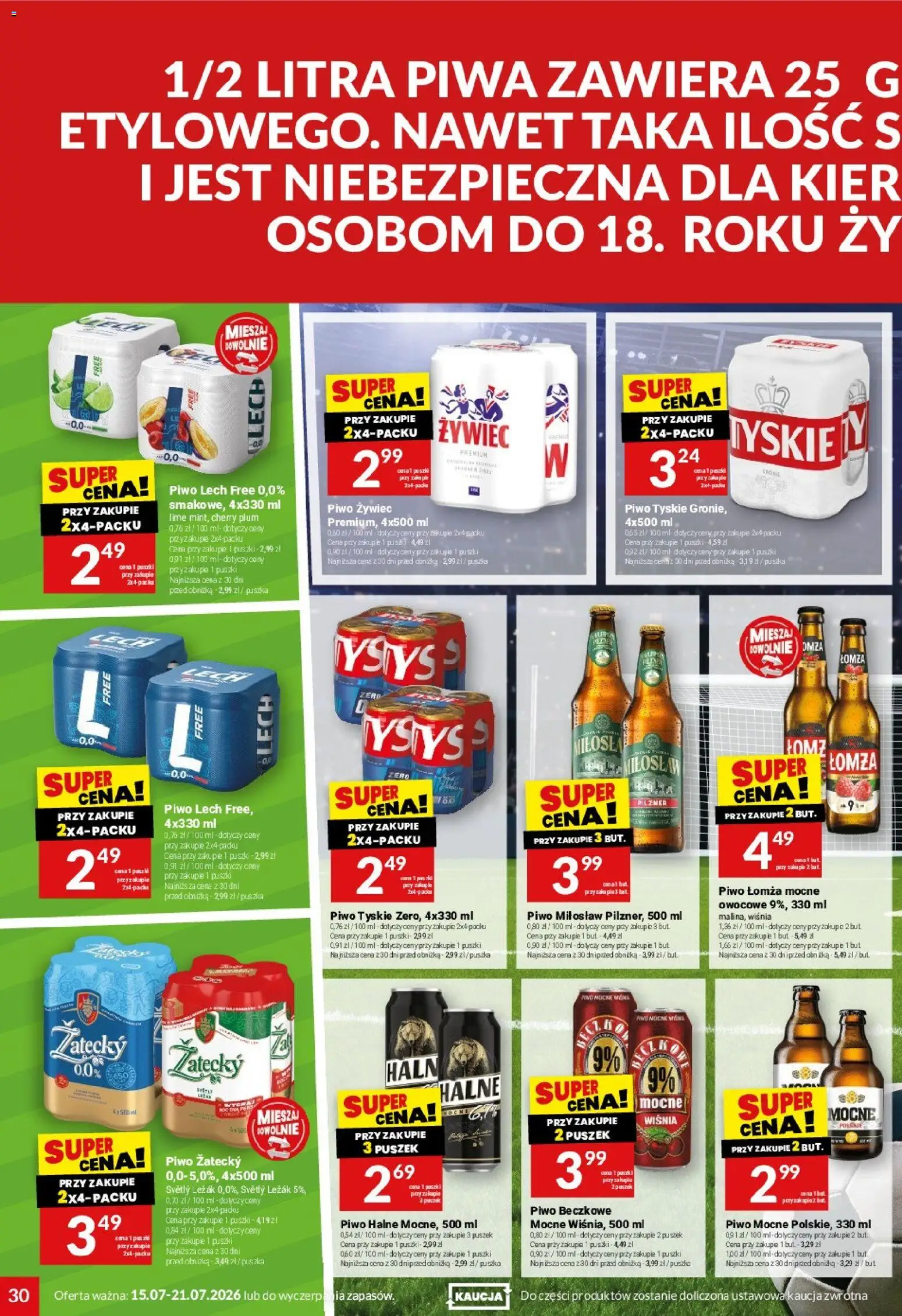 Twój Market gazetka od 15.07.2026 | Strona: 30 | Produkty: Leżak, Tyskie, Piwo