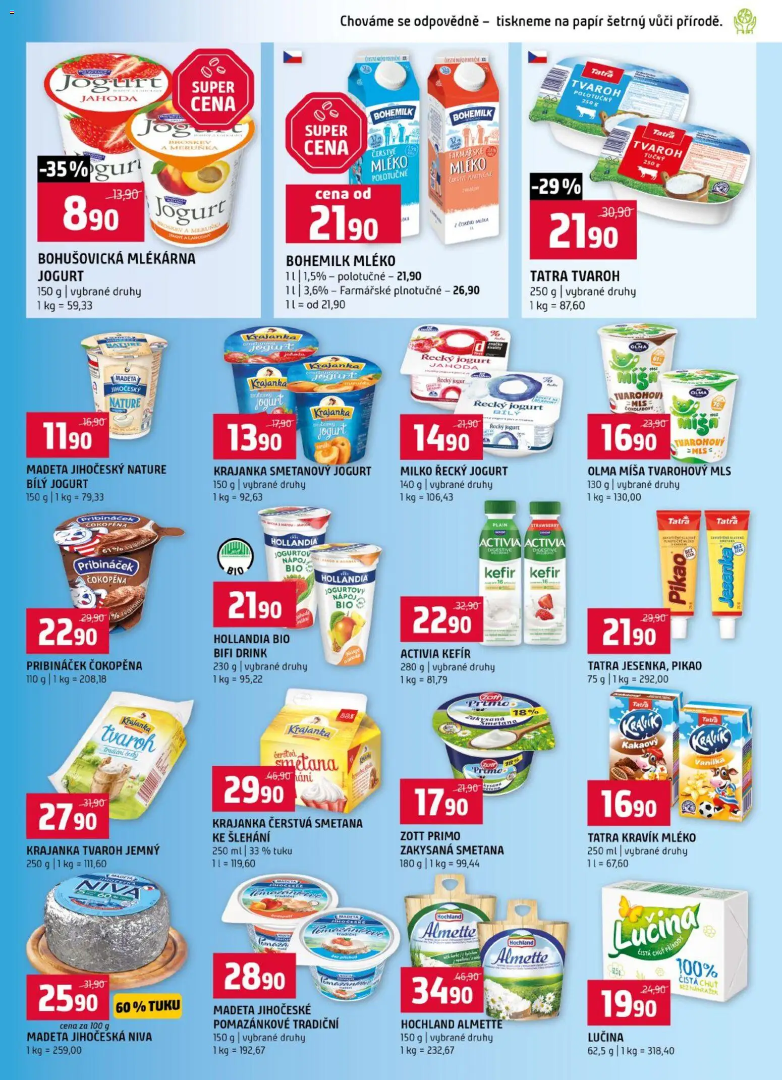 Terno leták od 21.10.2026 | Strana: 5 | Produkty: Mléko, Jogurt, Pribináček, Tvaroh