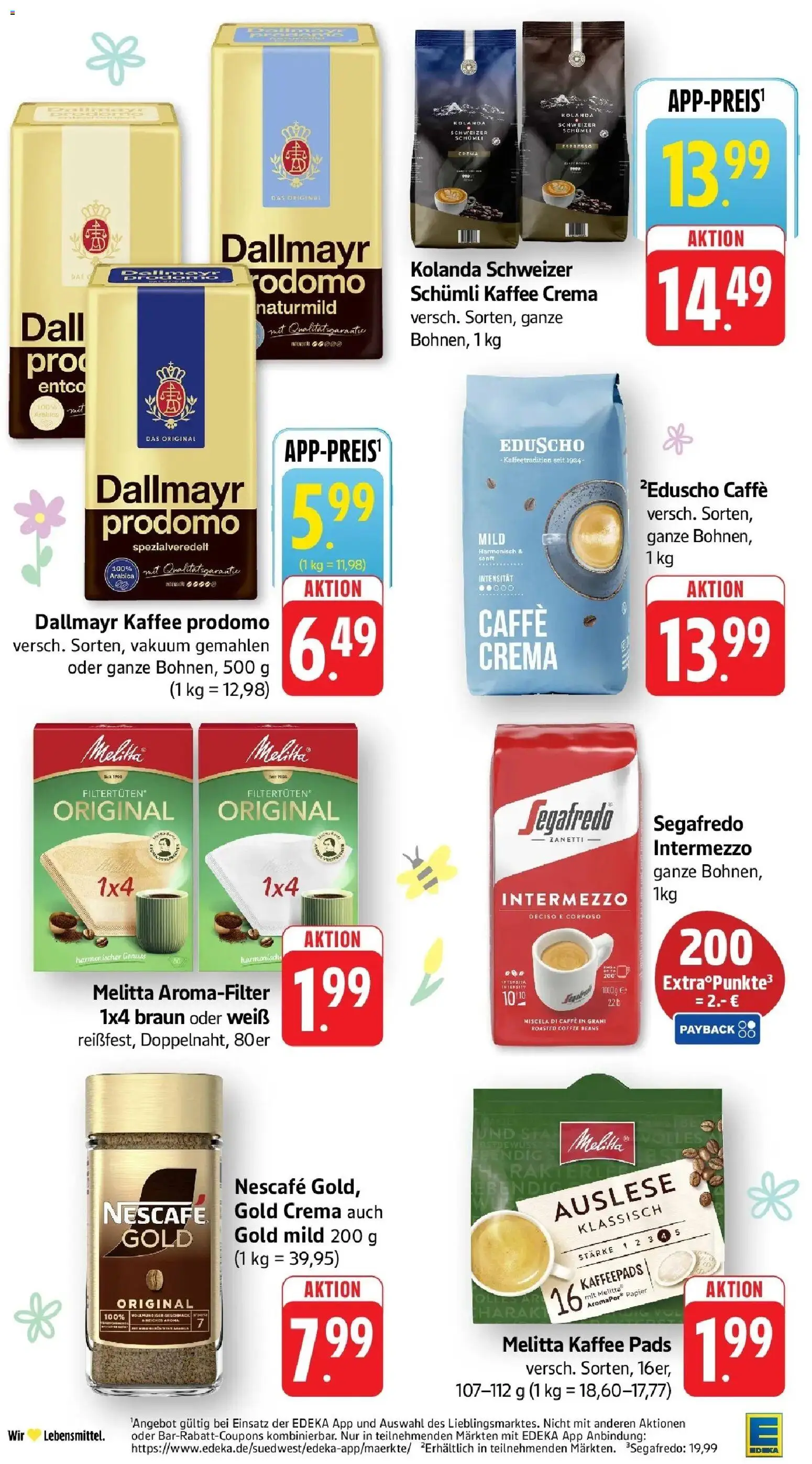 Edeka prospekt Bitburg	 – gültig ab 23.03.2026 | Seite: 24 | Produkte: Nescafe, Melitta kaffee, Kaffee, Eduscho