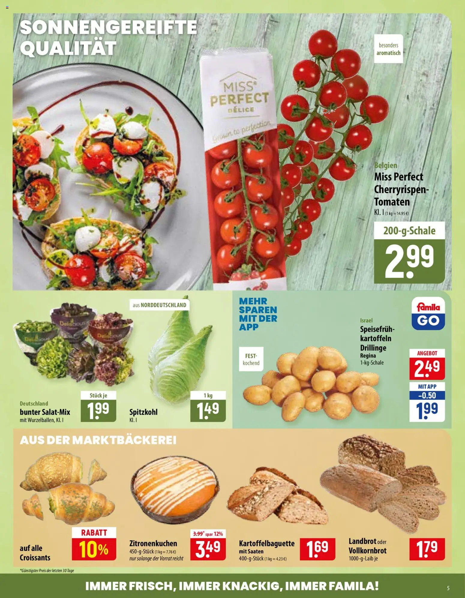 Famila Prospekt – gültig ab 15.06.2026 | Seite: 5 | Produkte: Vollkornbrot, Tomaten, Kartoffeln