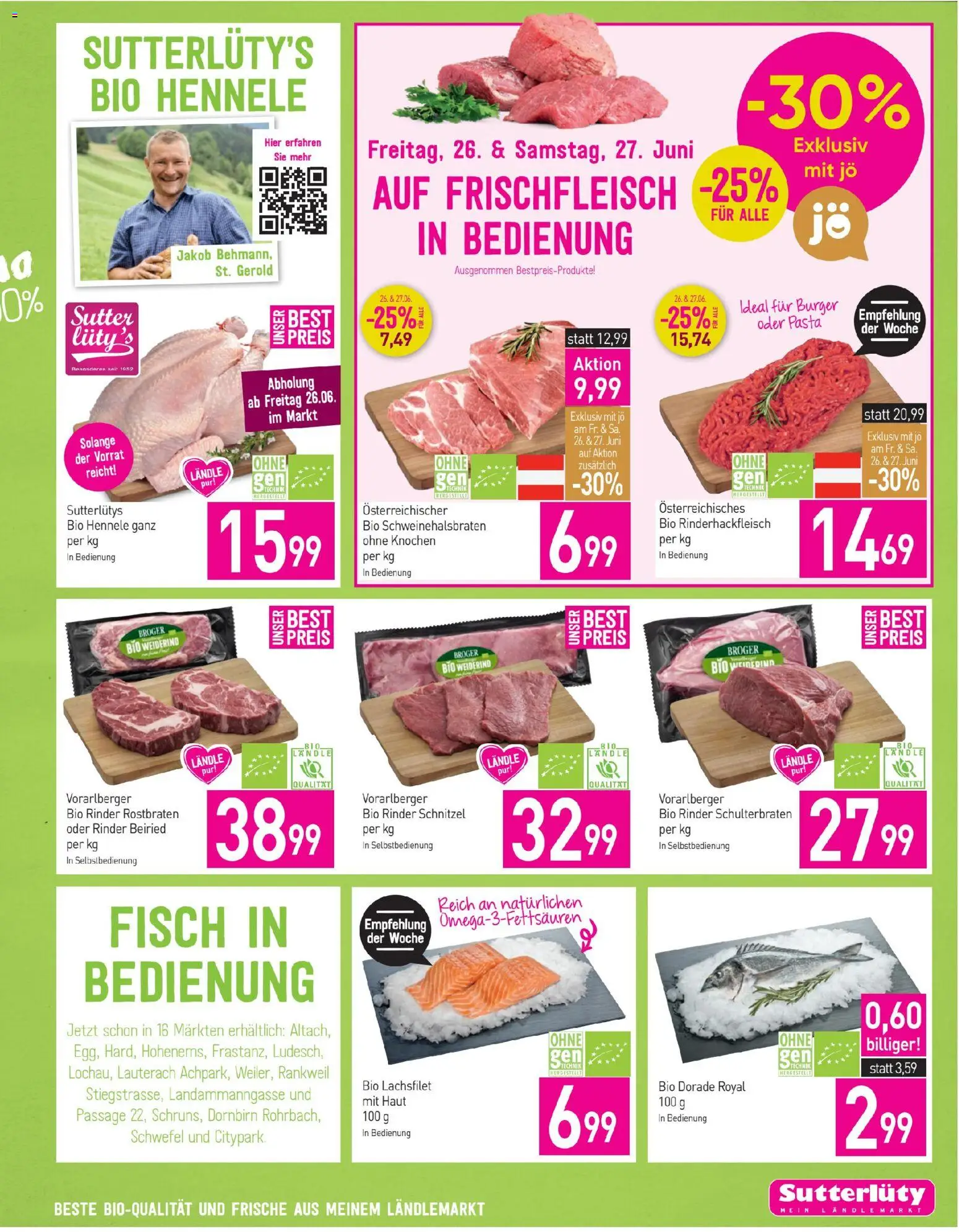Sutterlüty Flugblatt gültig ab 25.06.2026 | Seite: 11 | Produkte: Pasta, Fisch