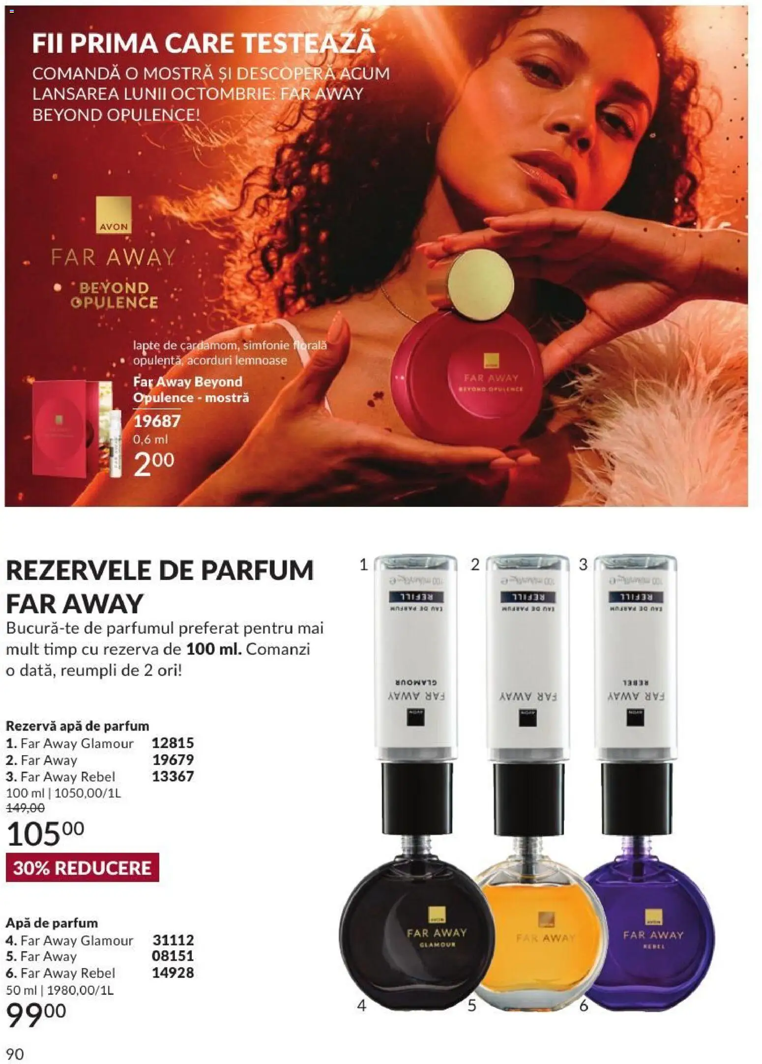 Noul catalog Avon – valabil de la 01.09.2026 | Pagină: 90 | Produse: Apă de parfum, Parfum, Lapte, Apă