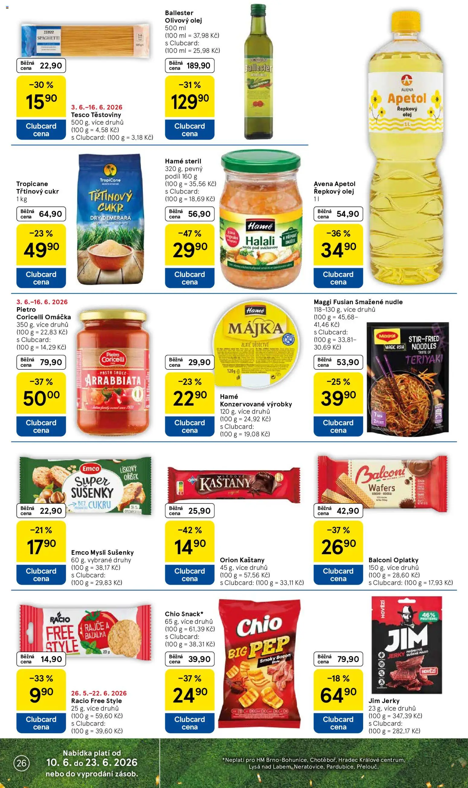 Tesco leták - Hypermarket od 10.06.2026 | Strana: 26 | Produkty: Maggi, Nudle, Oplatky, Sušenky