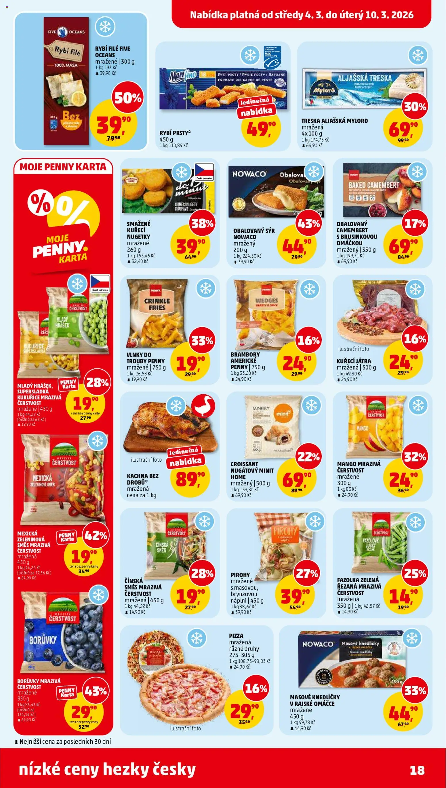 Penny Market leták od 04.03.2026 | Strana: 18 | Produkty: Mango, Sýr, Nugetky, Aljašská treska
