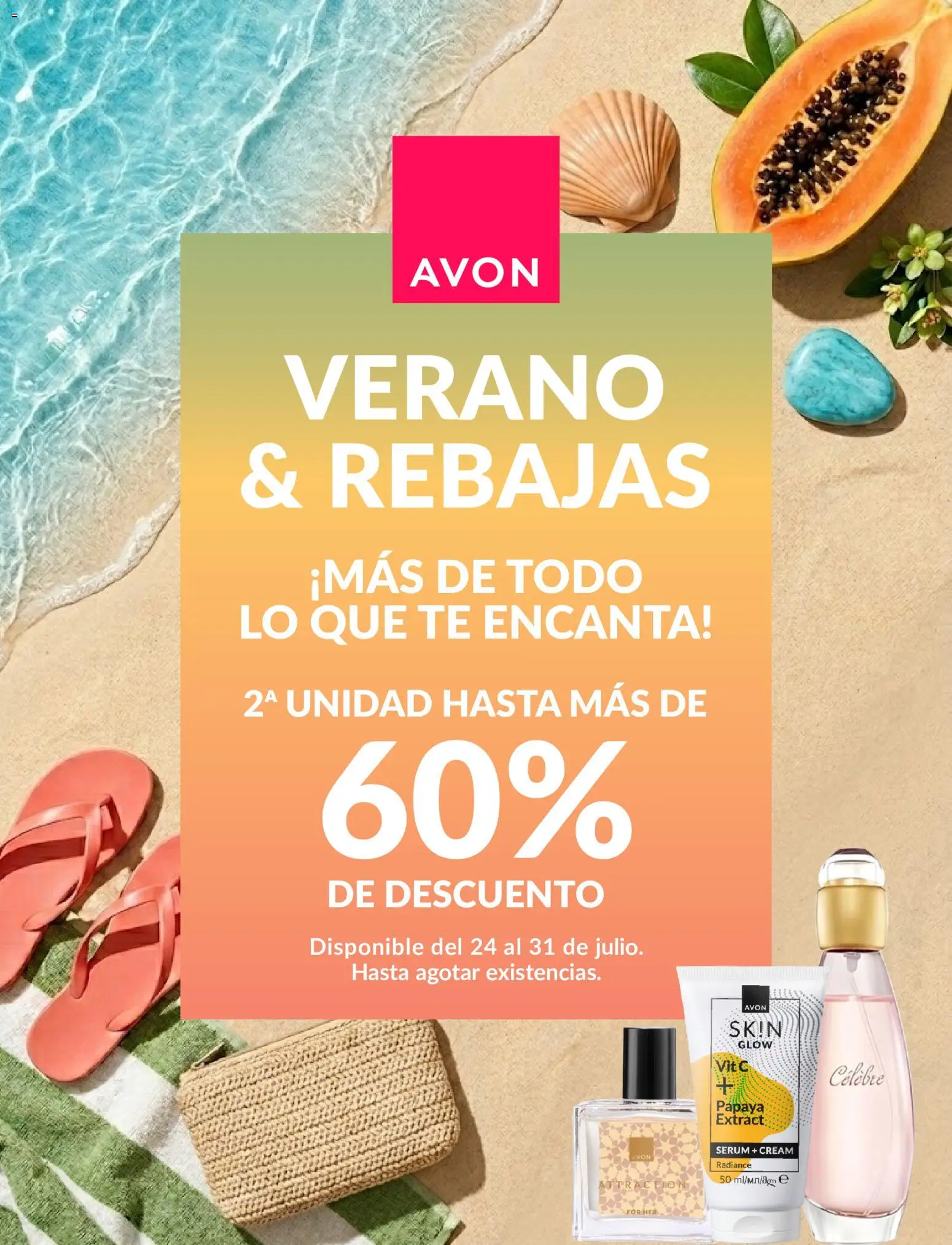 Avon Verano Rebajas │ válido desde el 24/07/2026 | Página: 1 | Productos: Sérum, Té