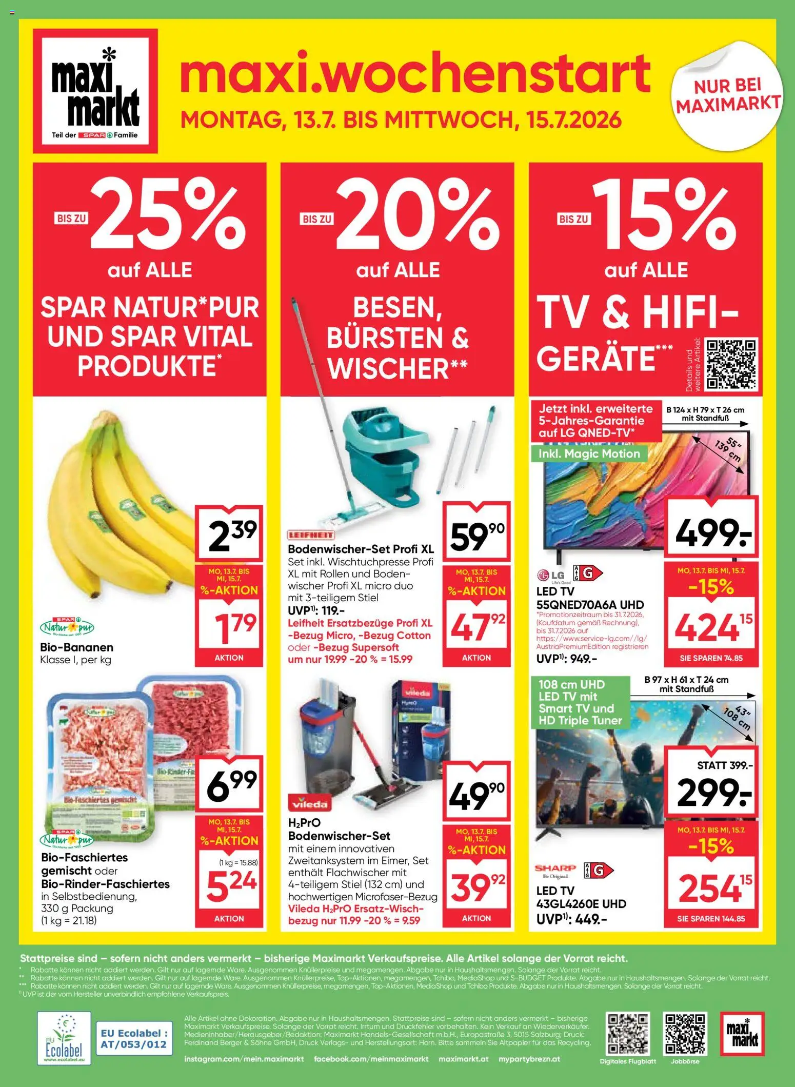 Maximarkt Flugblatt gültig ab 09.07.2026 | Seite: 24 | Produkte: TV