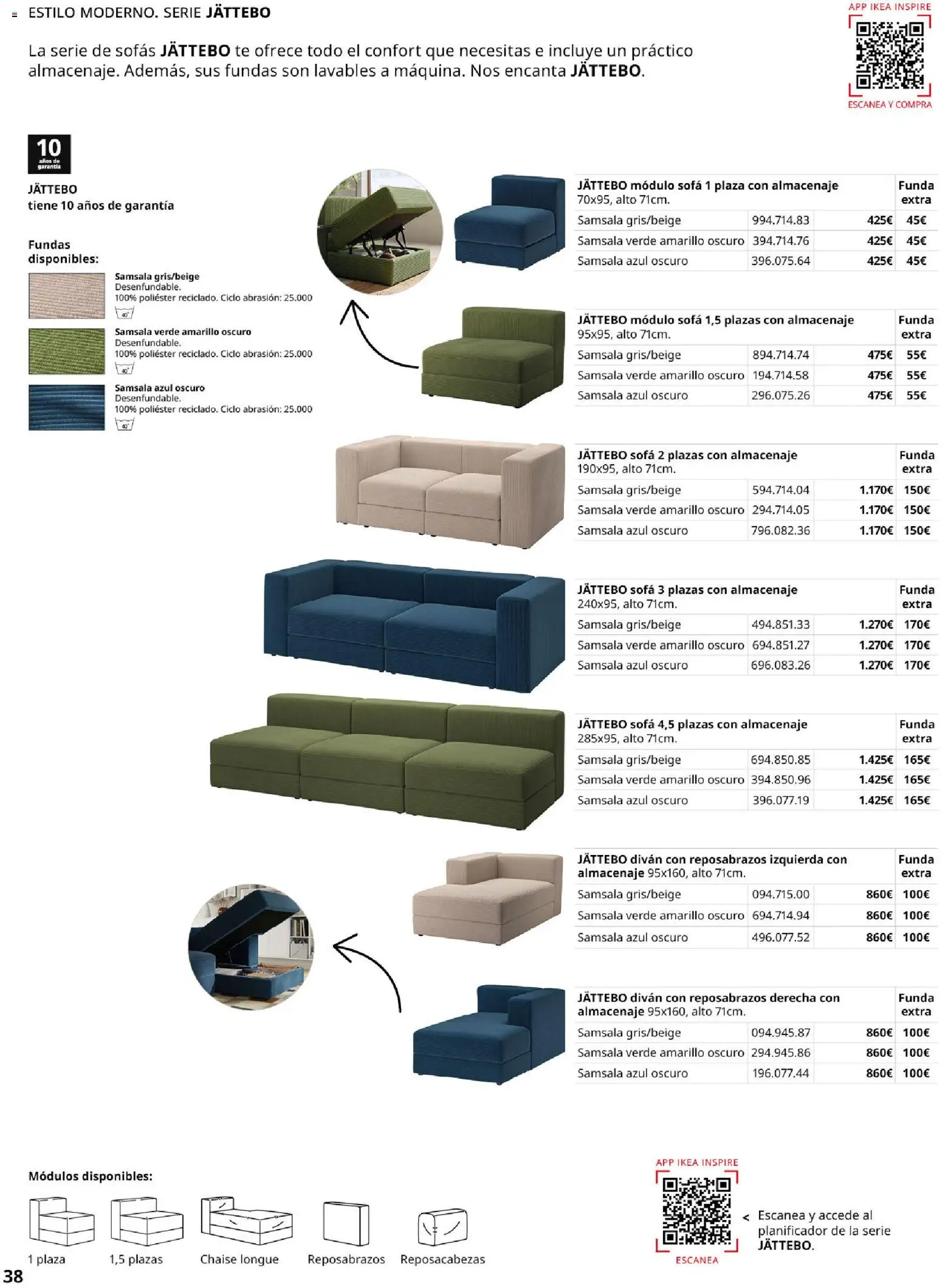 IKEA - Sofás │ válido desde el 28/09/2026 | Página: 38 | Productos: Sofás, Té, Funda, Almacenaje