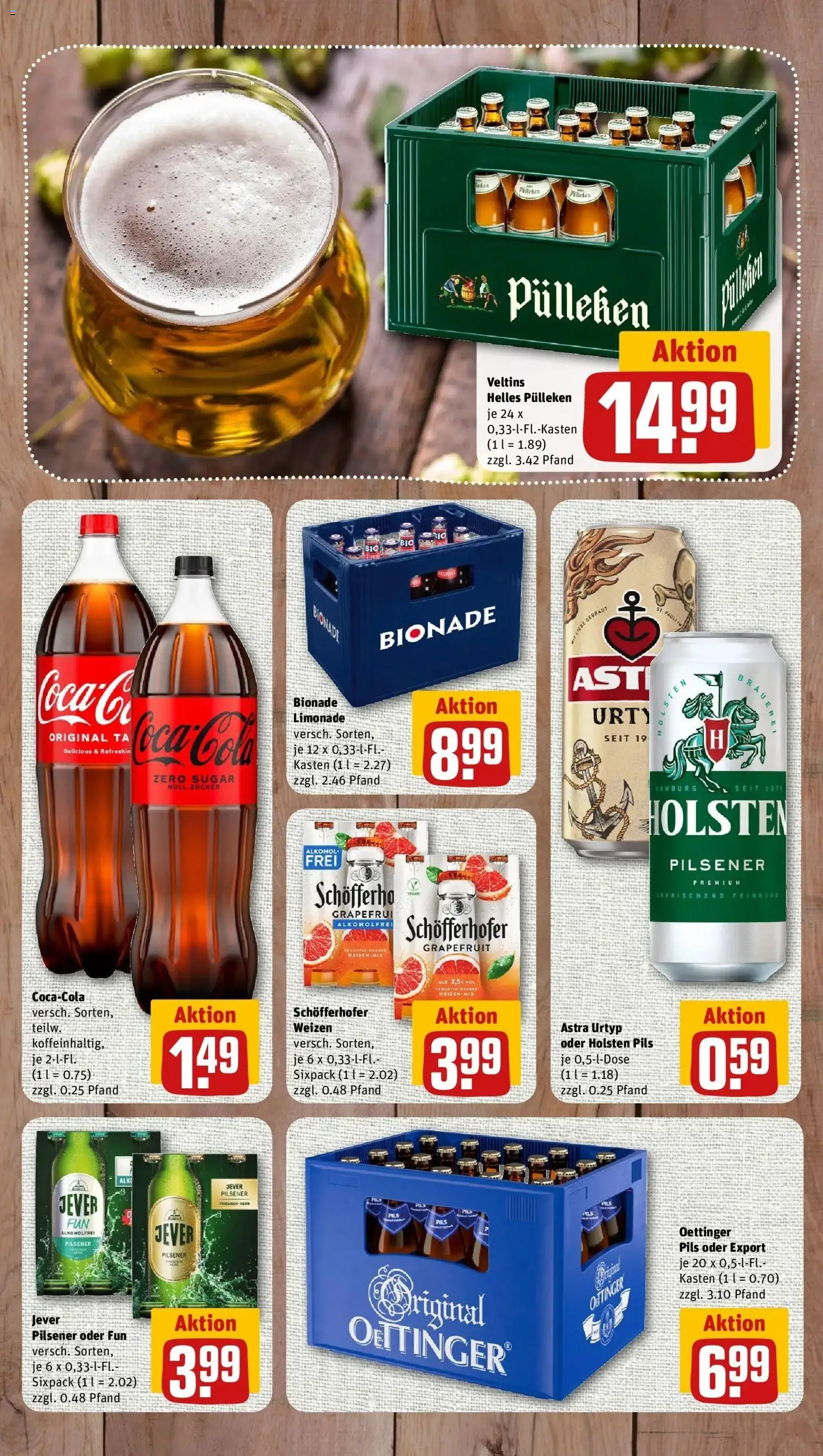 REWE Prospekt ab 10.08.2026 zum Blättern » Angebote | Seite: 9 | Produkte: Helles pulleken, Pils, Oettinger, Jever