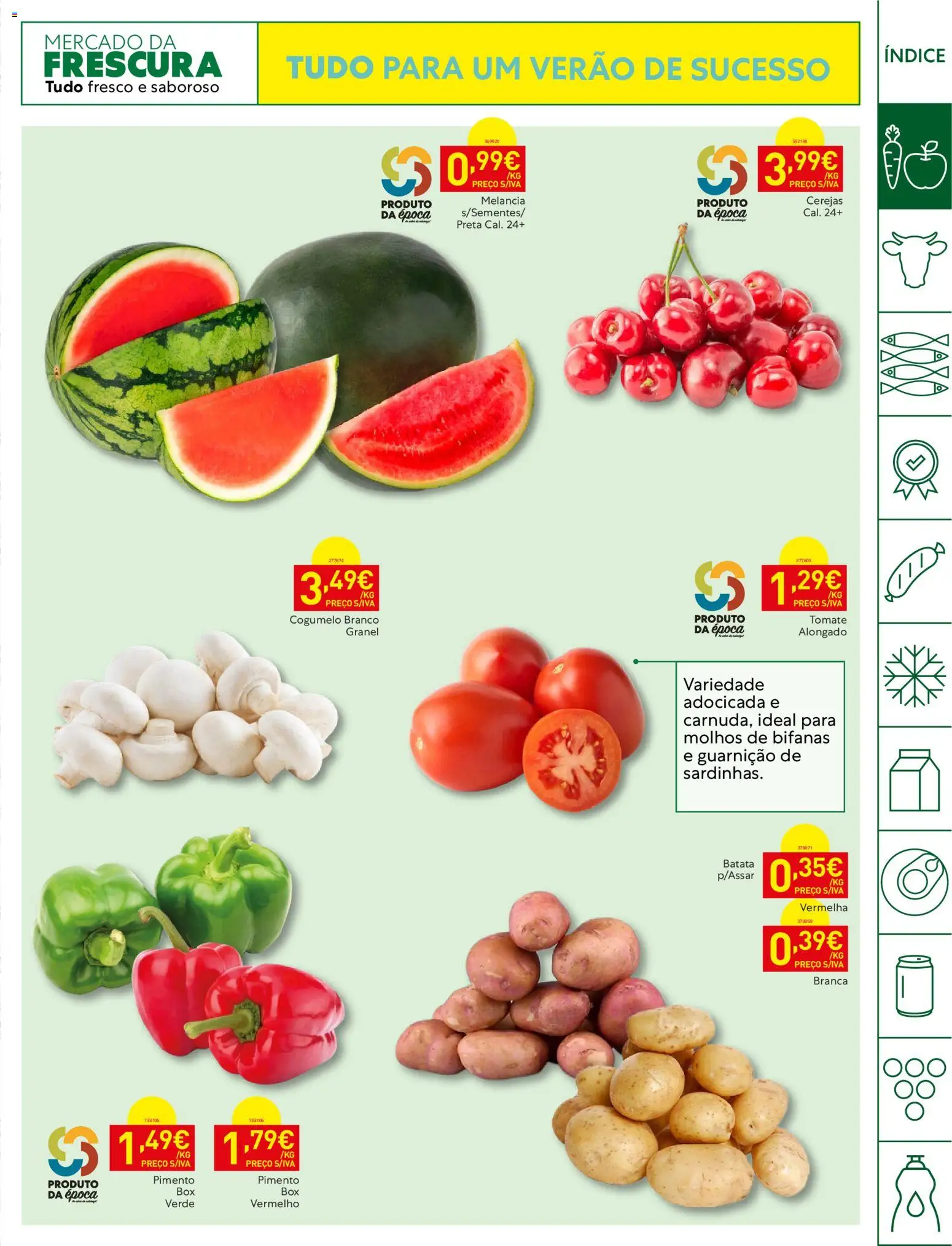 Recheio Horeca │ válido de 09.06.2026 | Página: 3 | Produtos: Batata, Tomate, Melancia