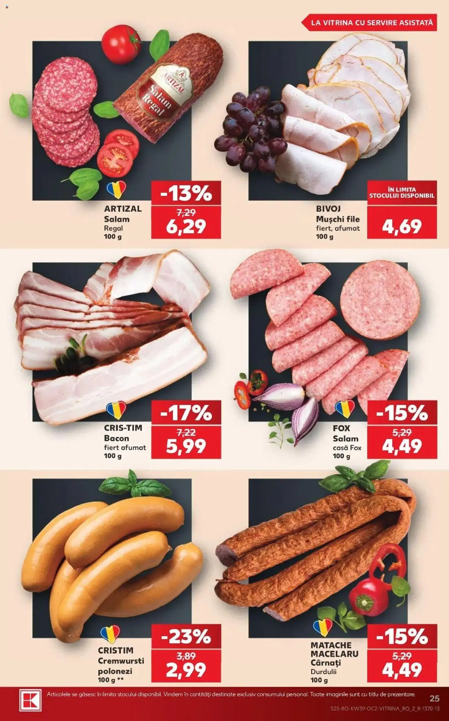 Kaufland Comarnic 23.09.2026 - Revista si Oferta | Pagină: 25 | Produse: Vitrină, Fox, Mușchi, Salam