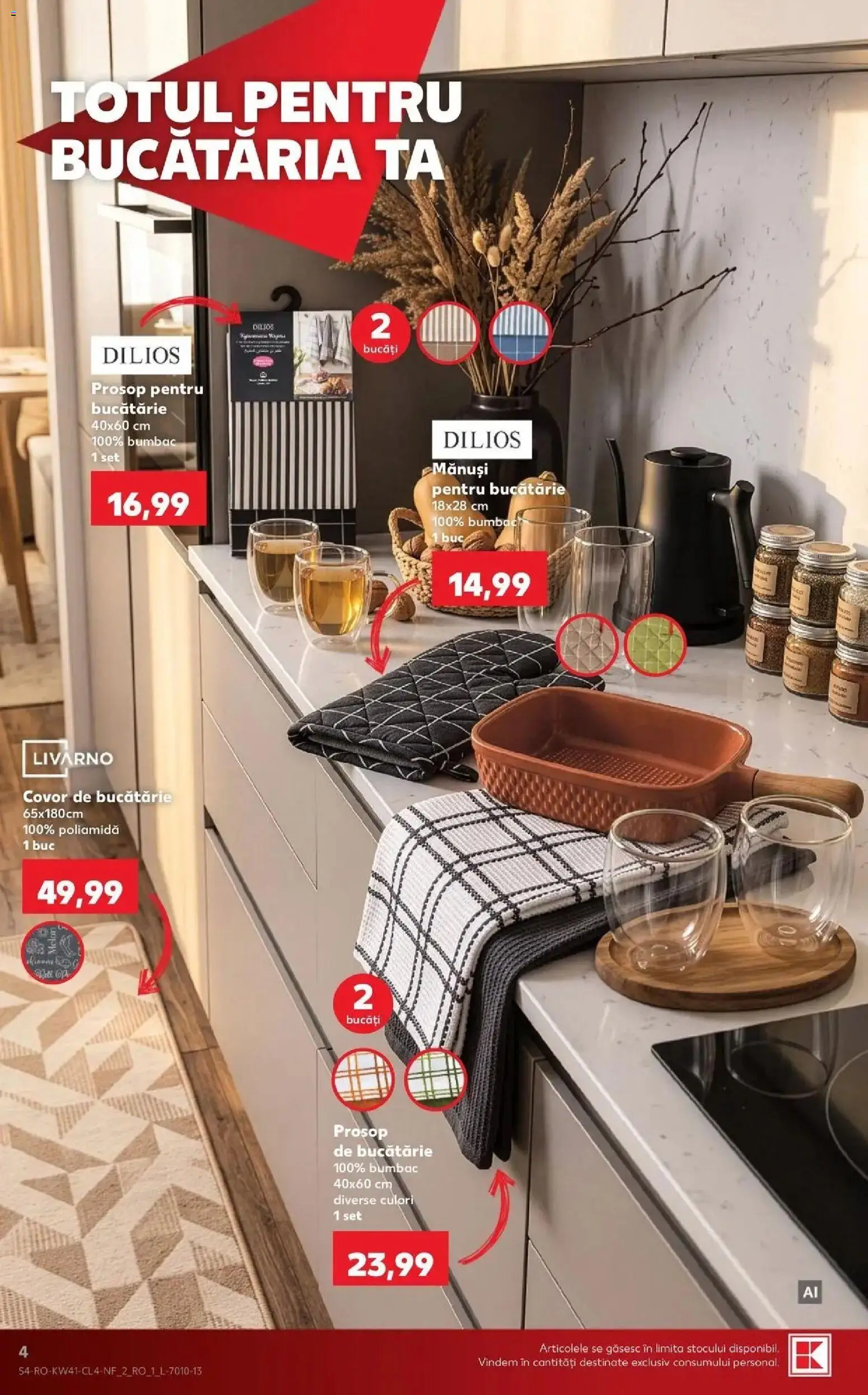 Noul catalog Kaufland – valabil de la 07.10.2026 | Pagină: 4 | Produse: Covor de bucătărie, Bucătărie, Covor