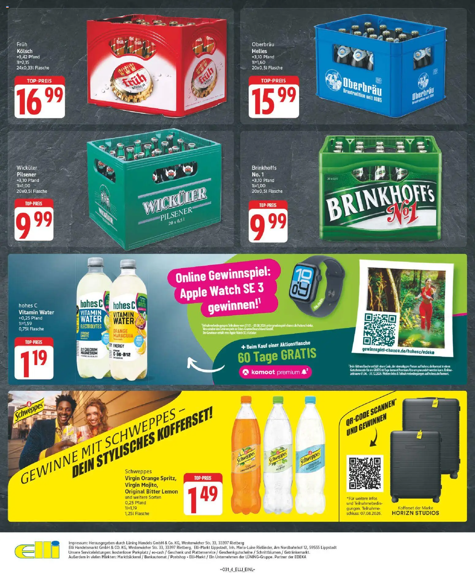 Elli Markt Prospekt Lippstadt – gültig ab 27.07.2026 | Seite: 4 | Produkte: Apple watch, Energy, Schweppes, Apple