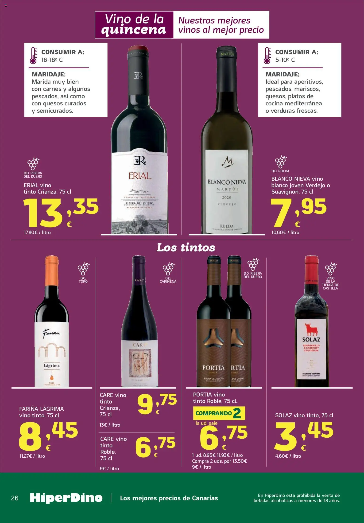 HiperDino folleto │ válido desde el 09/09/2026 | Página: 26 | Productos: Verduras, Vino tinto, Vino, Vino blanco