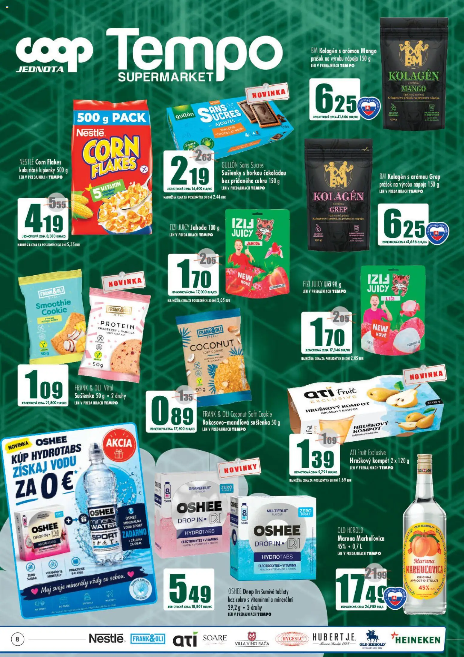 Nové COOP Jednota akcie – leták je platný od 15.10.2026 | Strana: 8 | Produkty: Liči, Šumivé tablety, Heineken, Grapefruit