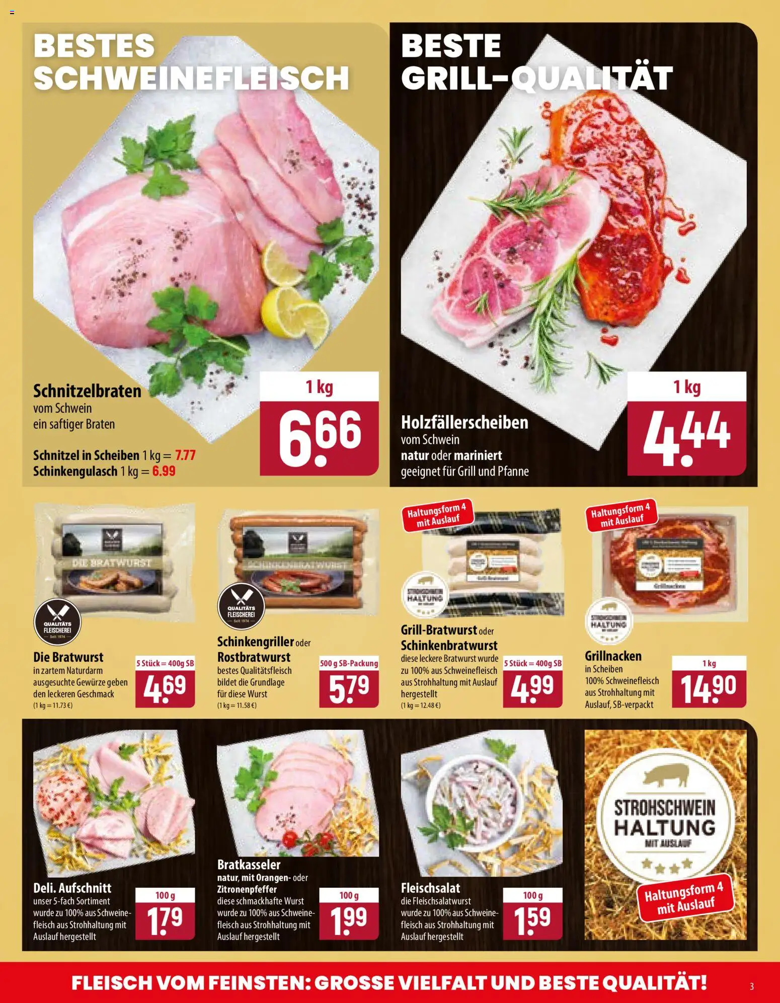 Famila Prospekt – gültig ab 22.06.2026 | Seite: 3 | Produkte: Grill, Bratwurst, Wurst, Schweinefleisch