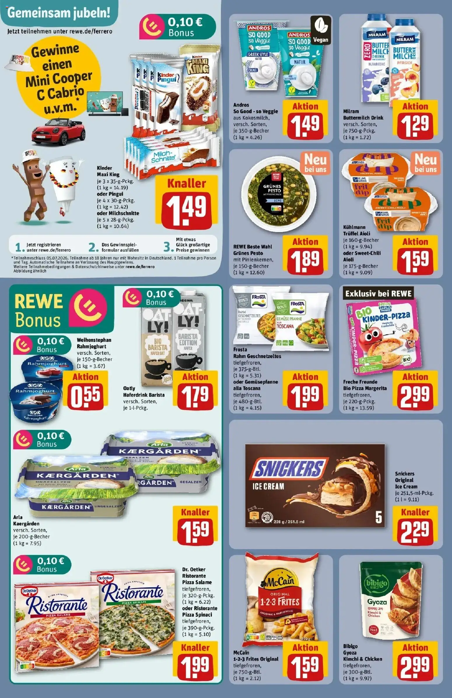Rewe Prospekt Oldenburg – gültig ab 08.06.2026 | Seite: 14 | Produkte: Ristorante, Milch, Frosta, Haferdrink