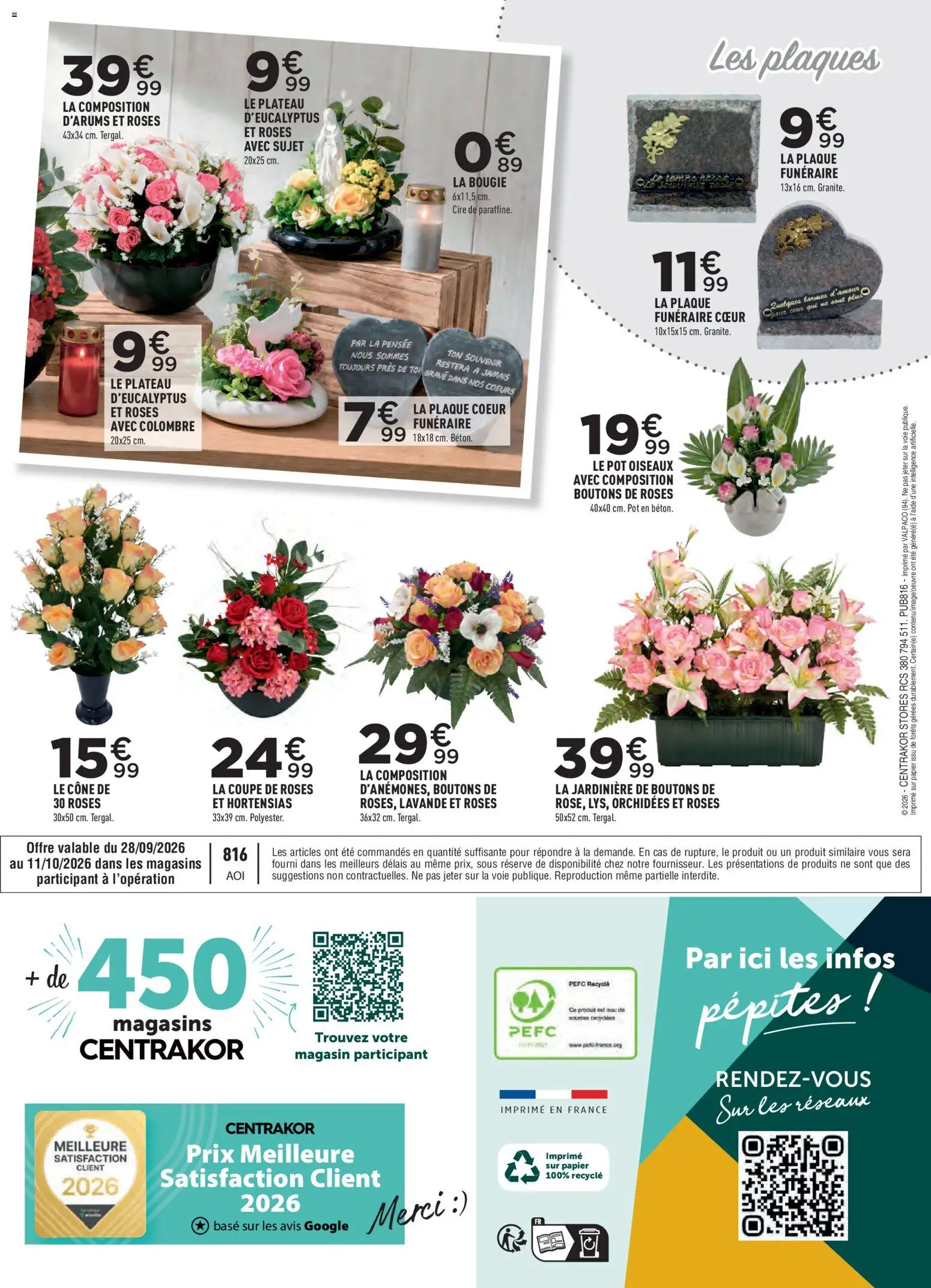 {H1} | Page: 8 | Produits: Cire, Jardinière, Pois, Plaque funéraire