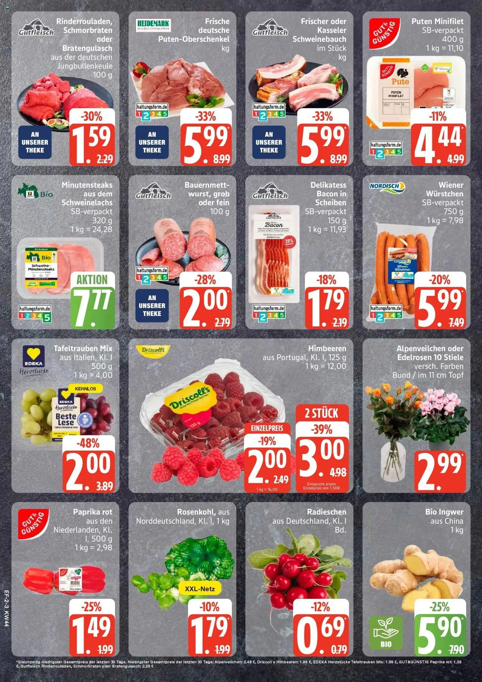 Edeka Prospekt Ascheberg (ab 26.10.2026) » Angebote Online | Seite: 2 | Produkte: Himbeeren, Pute, Paprika rot, Paprika