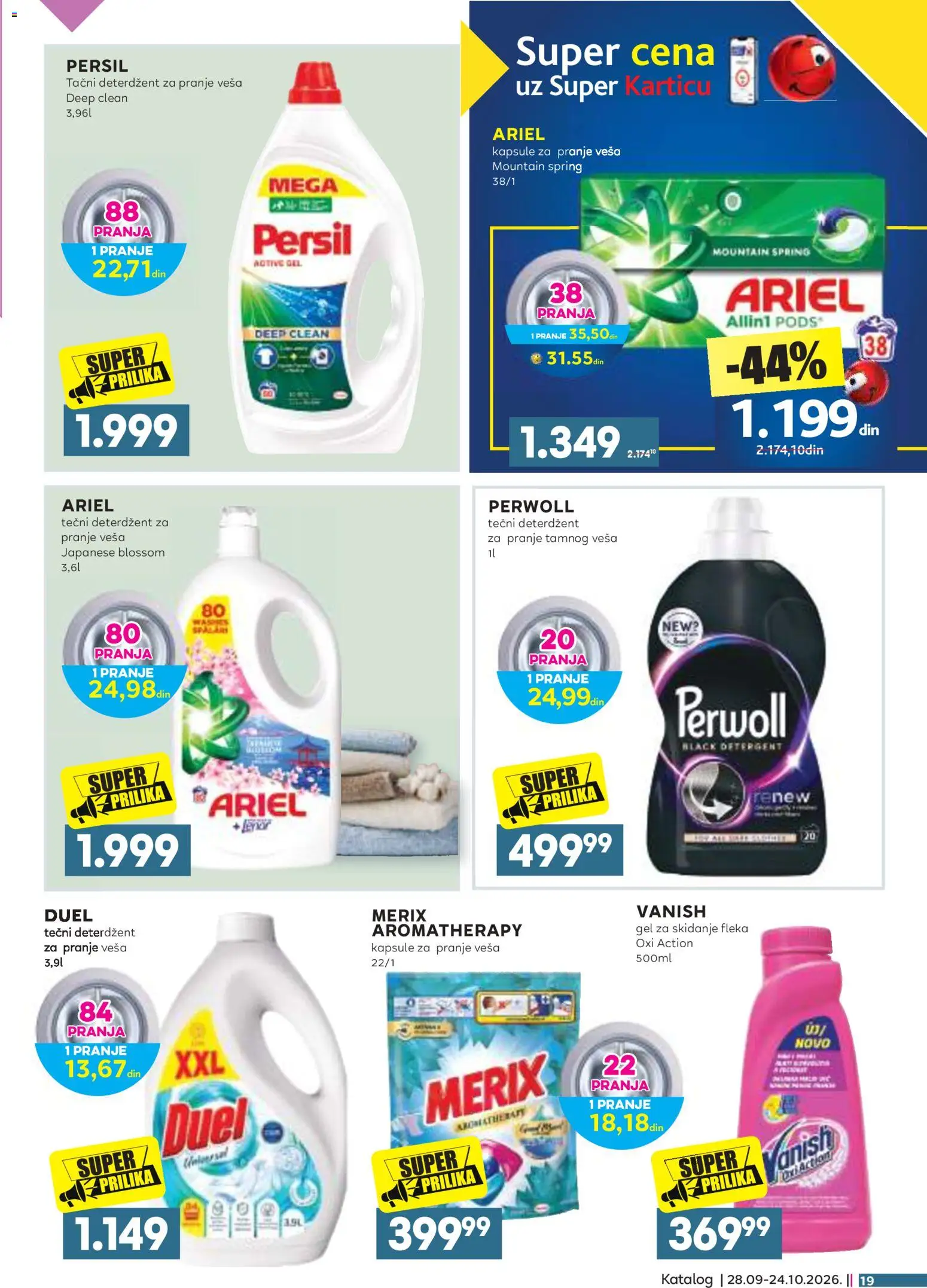 Roda katalog - važi od 28.09.2026 | Strana: 19 | Proizvode: Ariel, Kapsule za pranje veša, Kapsule, Persil