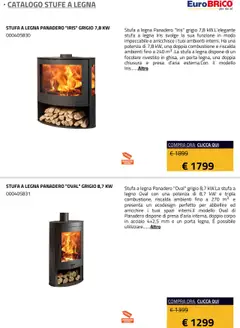 Anteprima del volantino Eurobrico Stufe a Legna catalogo valido a partire dal 23.07.2025 | Pagina: 12 | Prodotti: Stufa a legna, Stufa, Presa