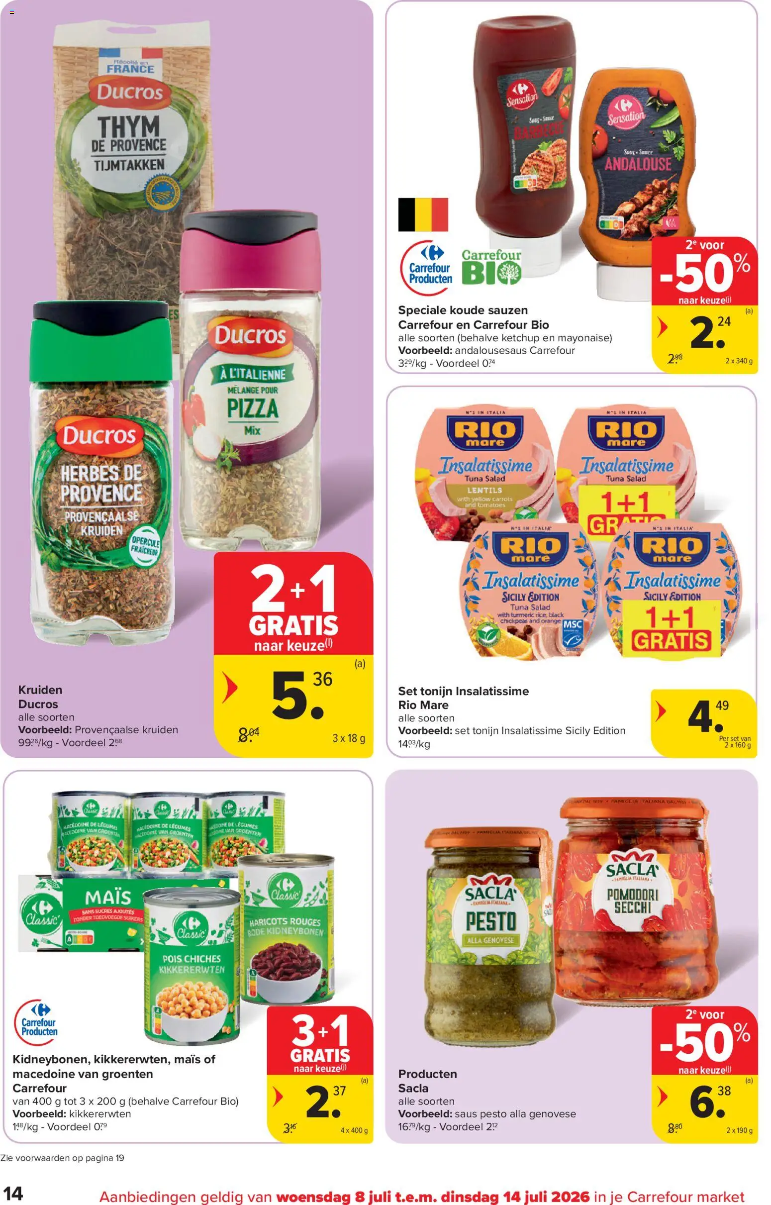 {H1} | Pagina: 14 | Producten: Ketchup, Tonijn, Kikkererwten, Groenten