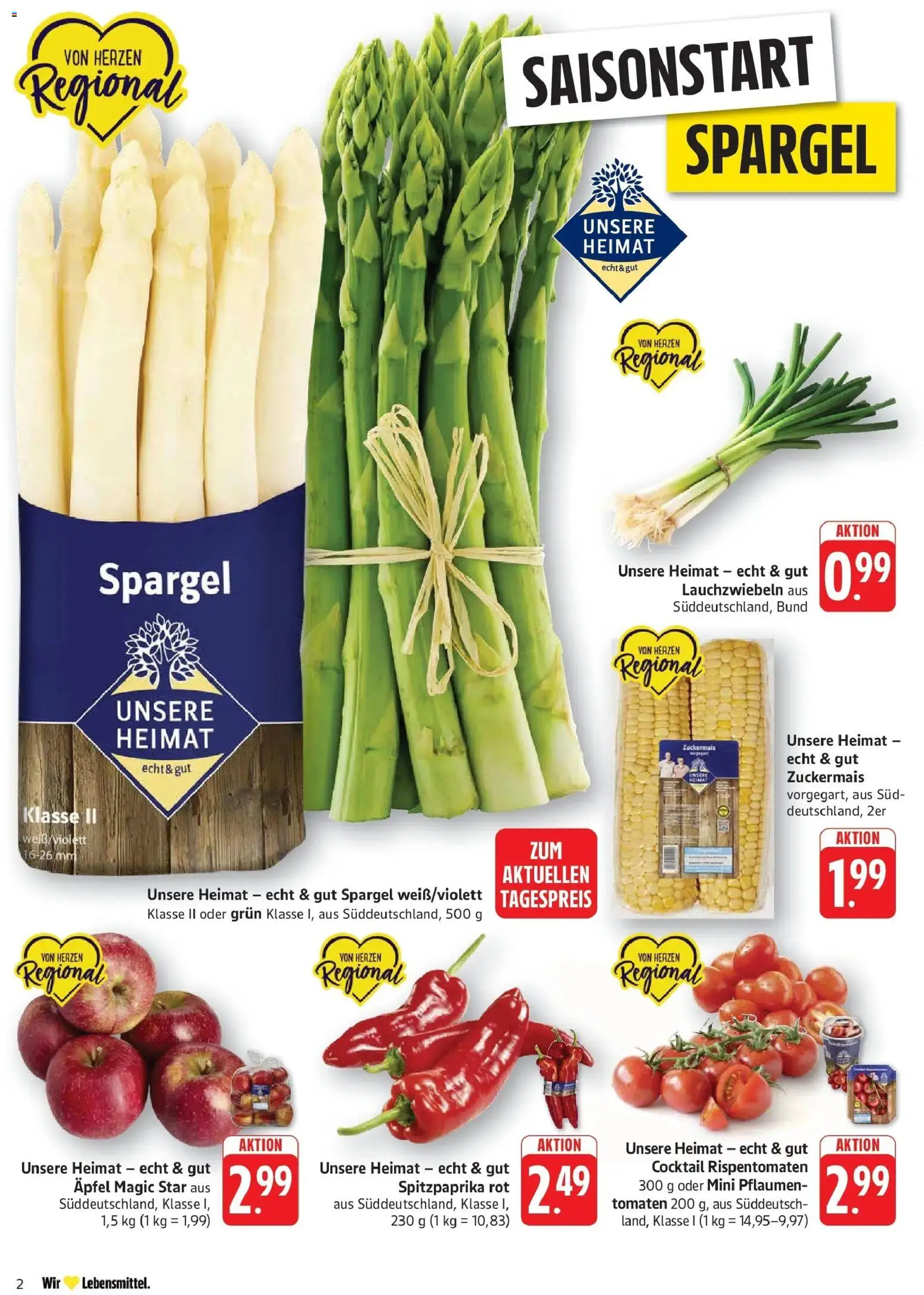 Edeka prospekt Geislingen	 – gültig ab 27.04.2026 | Seite: 4 | Produkte: Pflaumen, Äpfel, Tomaten, Spargel