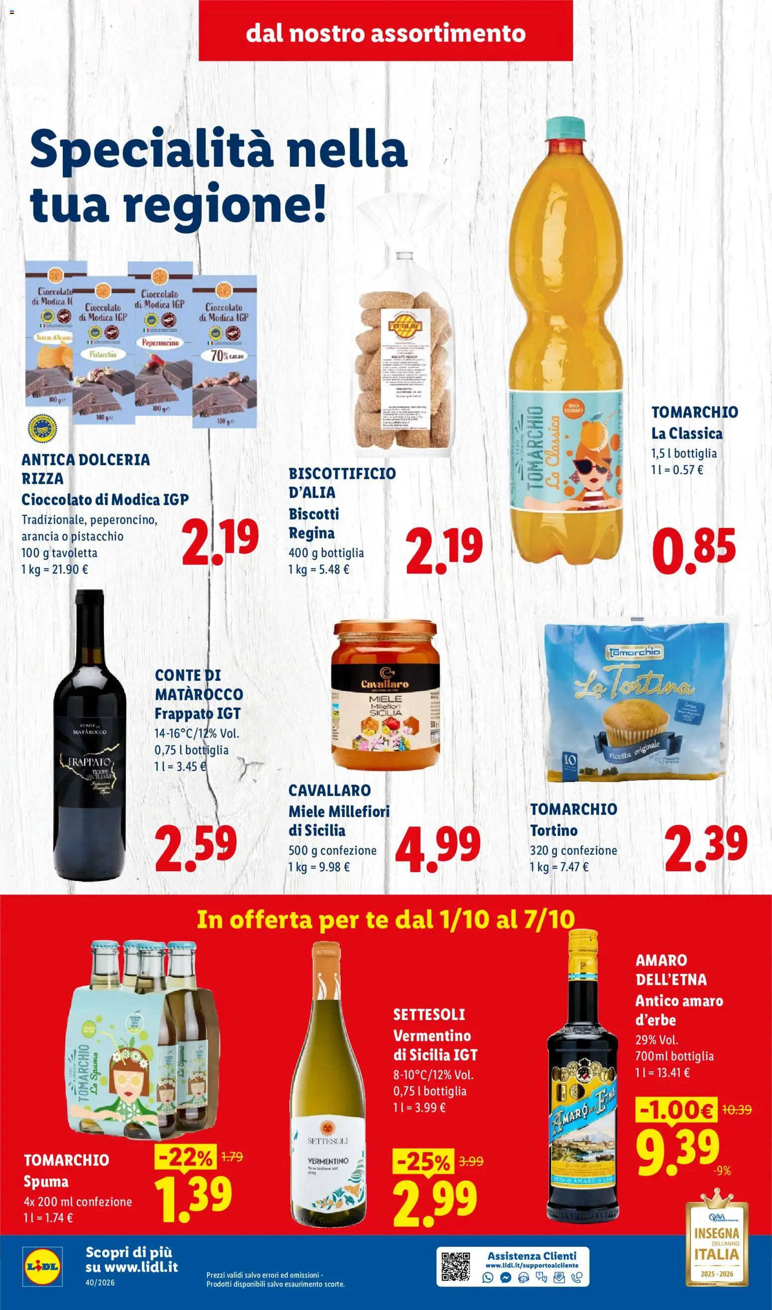Volantino Lidl del 01/10/2026 | Pagina: 4 | Prodotti: Tè, Tavoletta, Bottiglia, Amaro