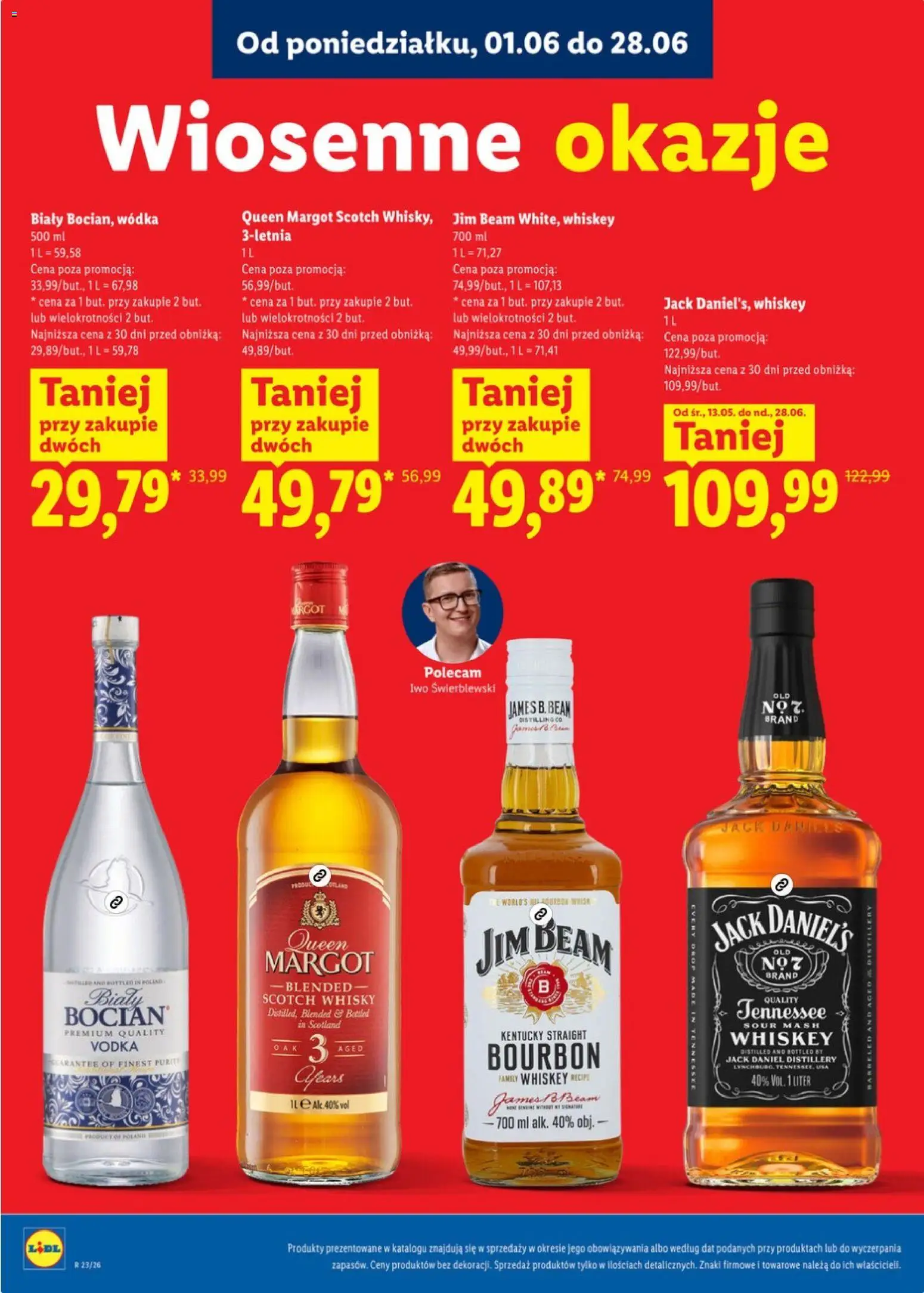 Lidl Katalog alkoholi mocnych od 01.06.2026 | Strona: 2 | Produkty: Jim Beam, Jack Daniel's, Wódka, Whisky