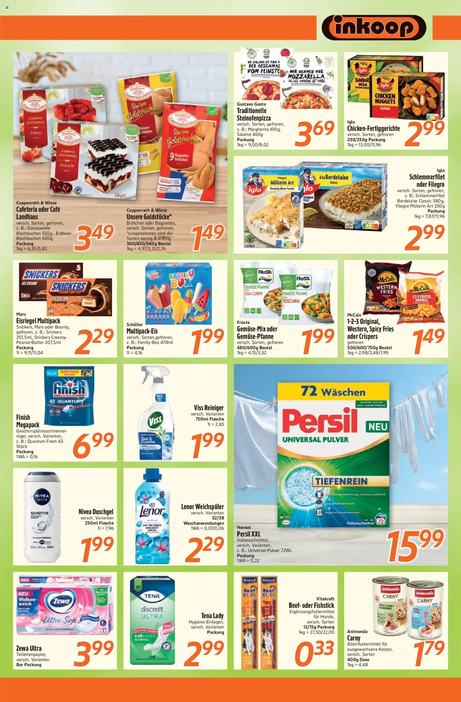 Inkoop Prospekt – gültig ab 14.09.2026 | Seite: 6 | Produkte: Kaninchen, Zewa, Snickers, Persil
