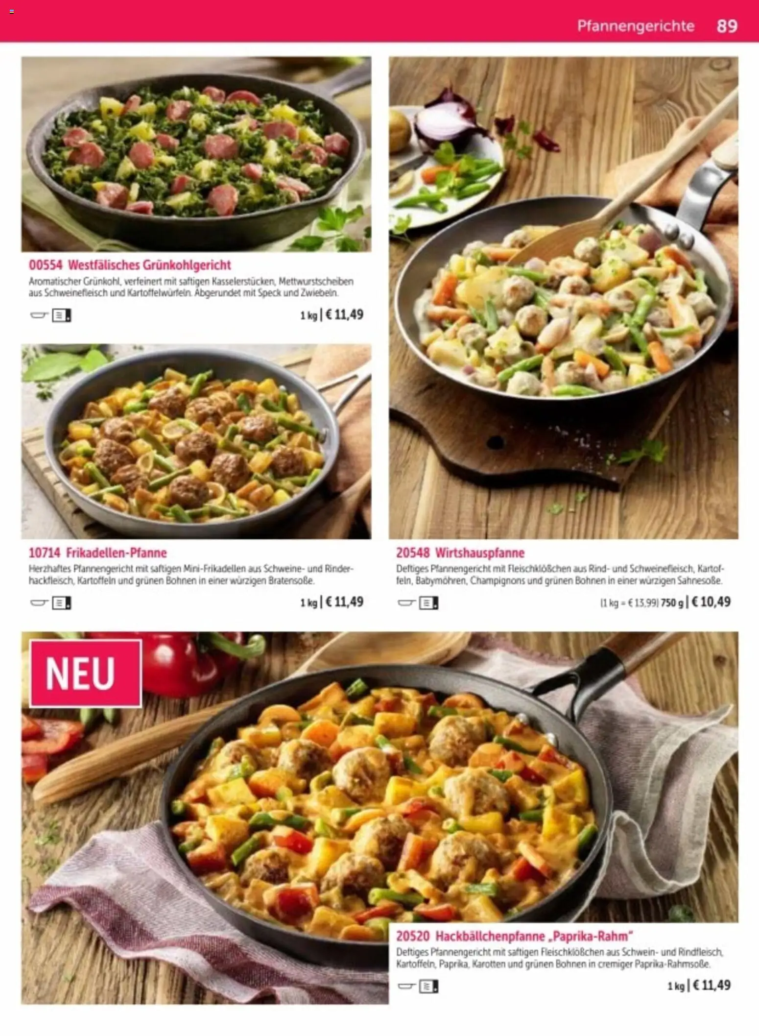 Bofrost Katalog – gültig ab 06.03.2026 | Seite: 89 | Produkte: Champignons, Kartoffeln, Schweinefleisch