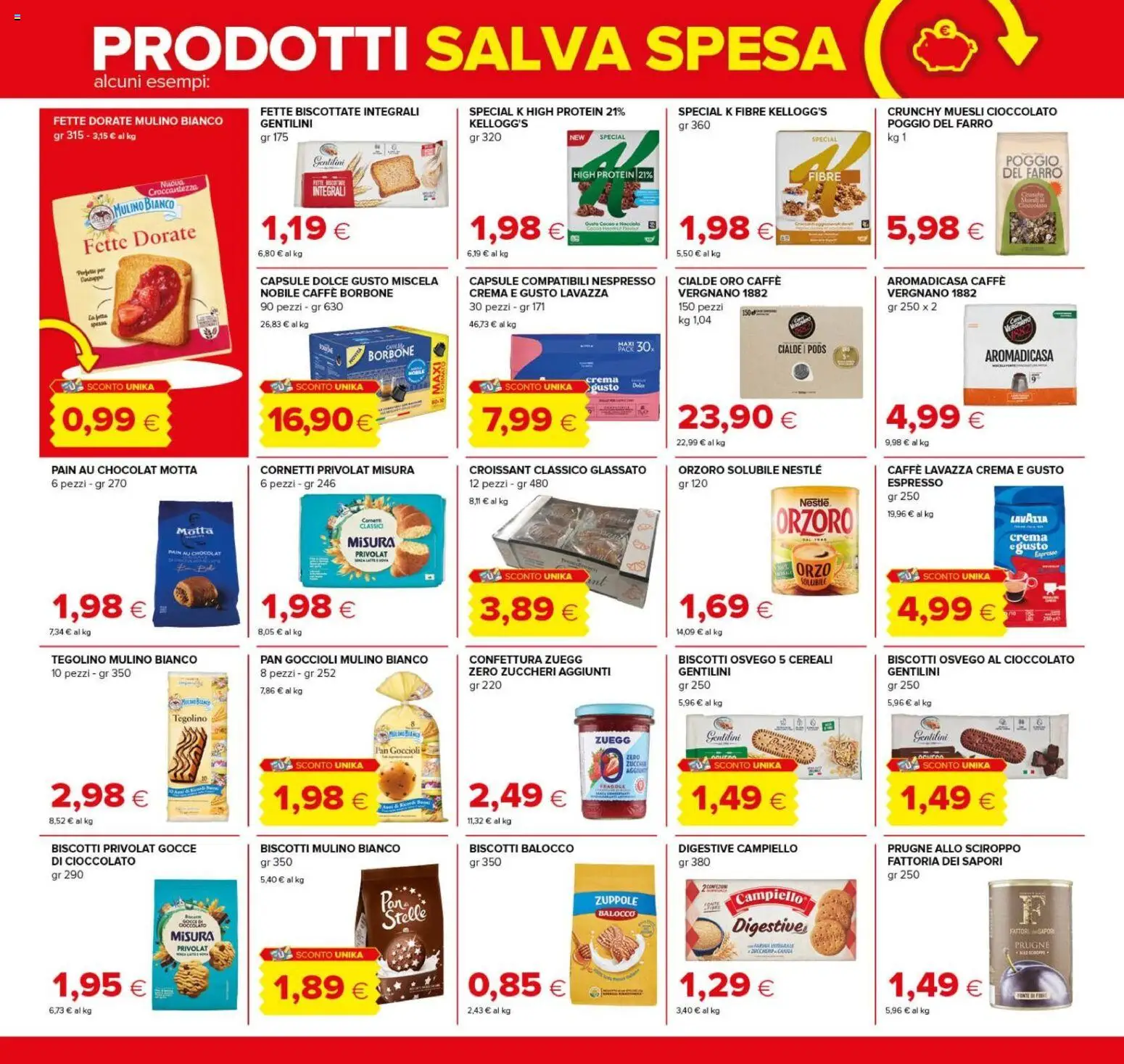 Volantino Oasi del 08/10/2026 | Pagina: 14 | Prodotti: Sciroppo, Croissant, Fette biscottate, Lavazza