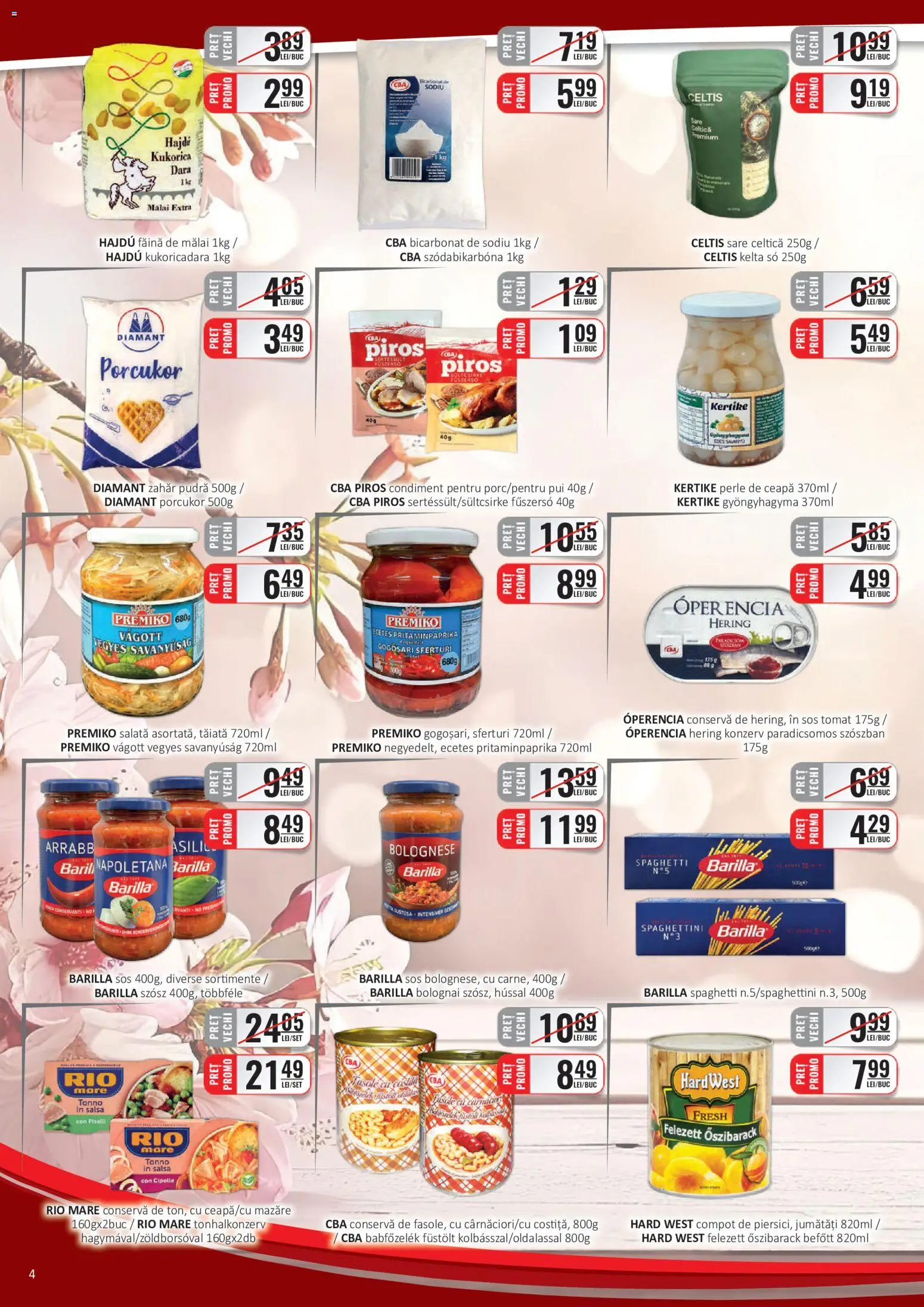 Noul catalog CBA – valabil de la 01.06.2026 | Pagină: 4 | Produse: Mazăre, Hacıyatmaz Kedi Oyuncağı, Pudră, Zahăr