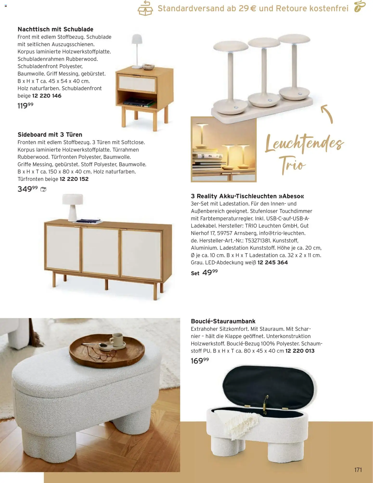 Angebote Tchibo – gültig ab 01.11.2026 | Seite: 171 | Produkte: Sideboard, Nachttisch
