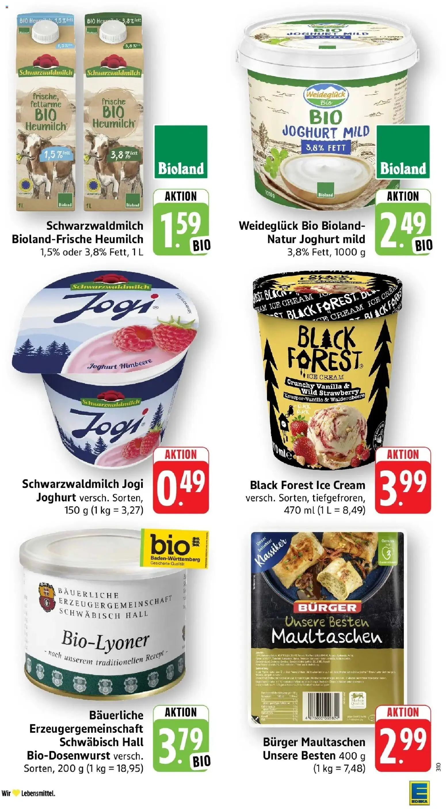 Edeka Prospekt Leinfelden - Echterdingen (ab 14.09.2026) » Angebote Online | Seite: 31 | Produkte: Joghurt, Burger, Himbeere, Maultaschen