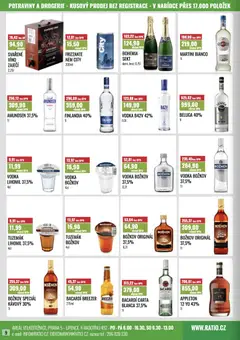 Náhled letáku Ratio leták od 01.10.2026 | Strana: 10 | Produkty: Vodka Božkov, Víno, Tuzemák, Martini Bianco