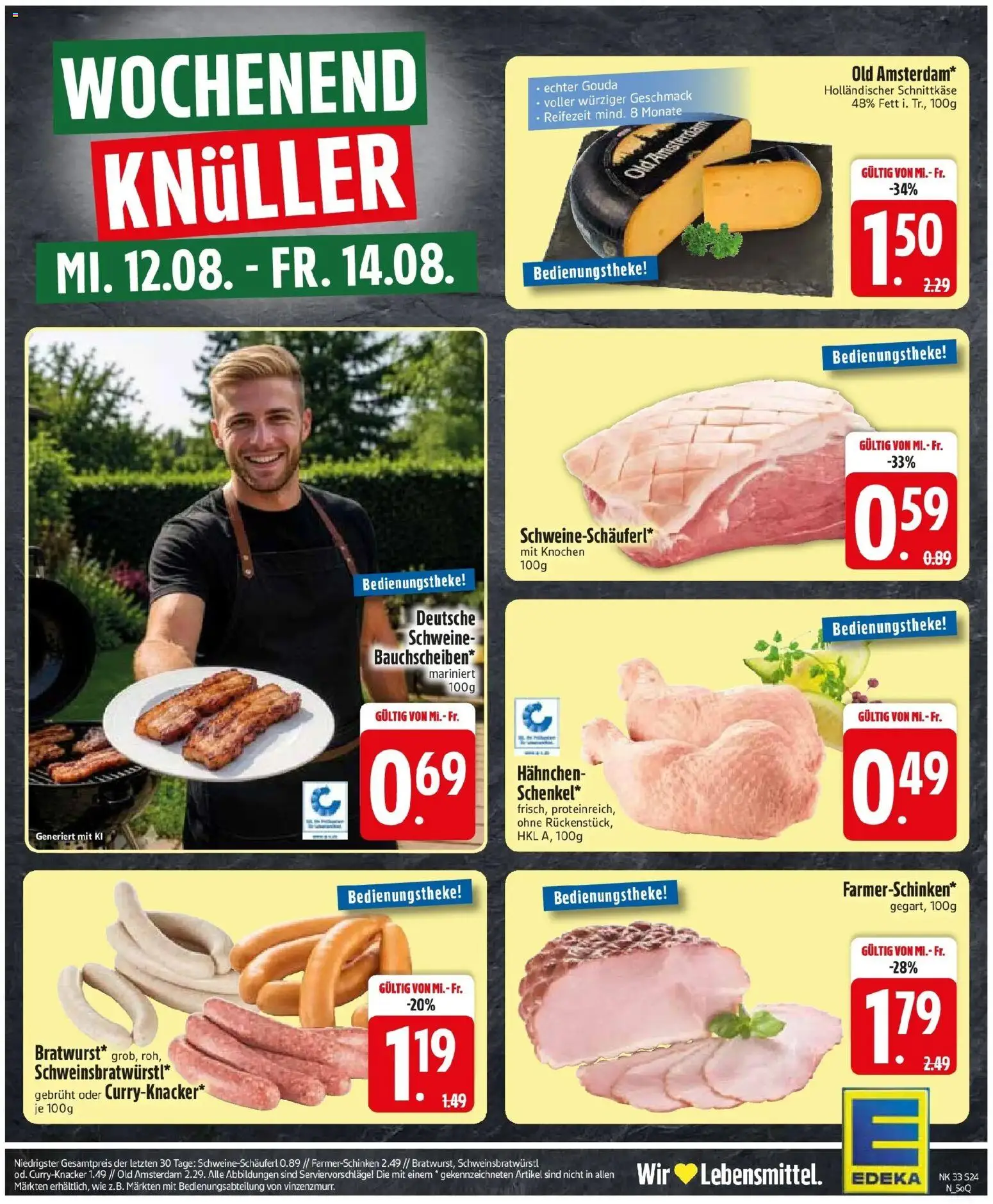 Edeka Prospekt Burgau (ab 10.08.2026) » Angebote Online | Seite: 28 | Produkte: Hahnchen, Gouda
