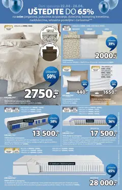 Jysk katalog - pregled Jysk kataloga - važi od 22.04.2026 | Strana: 13 | Proizvode: Dušek, Posteljine