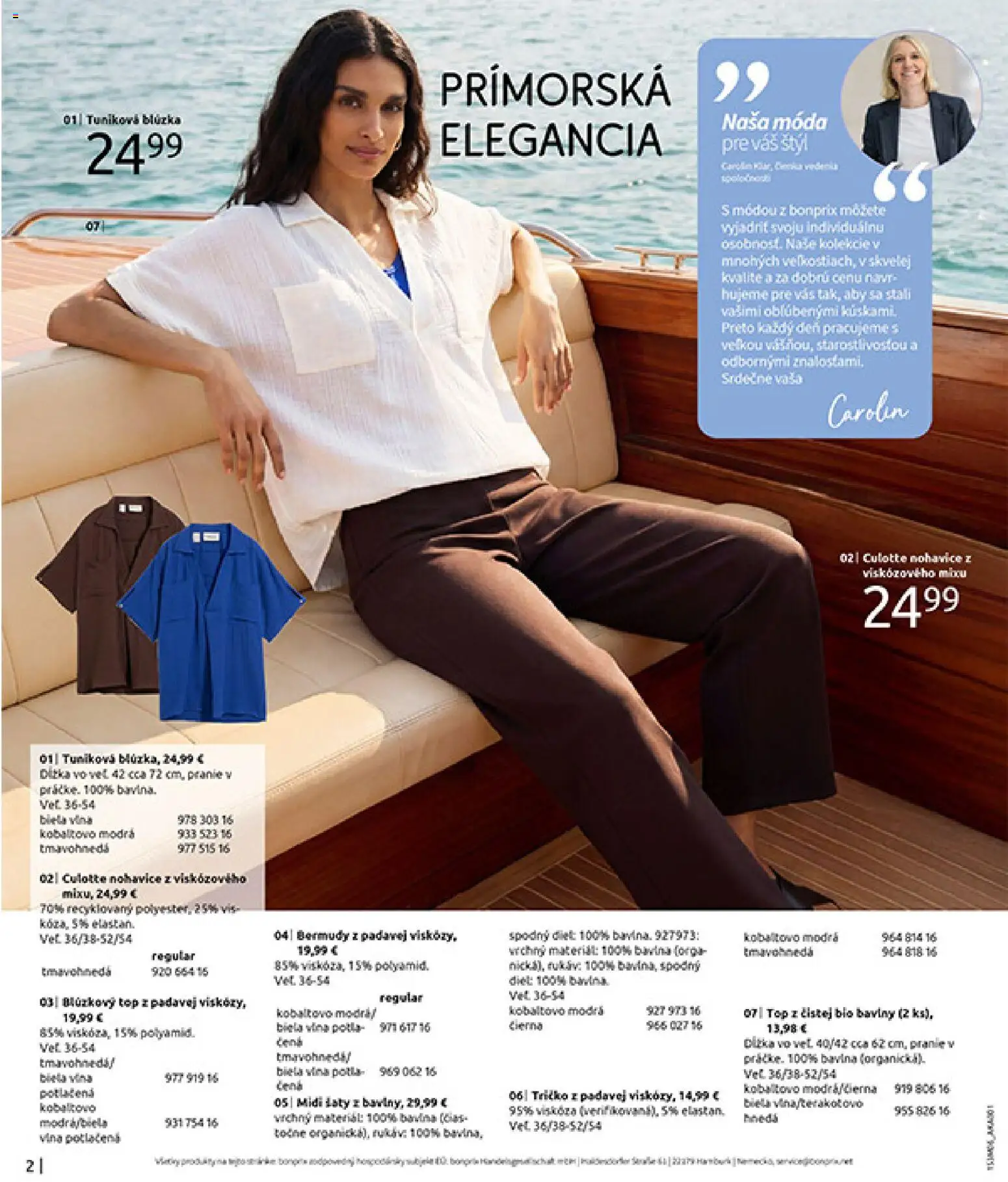Nové Bonprix akcie – leták je platný od 15.06.2026 | Strana: 4 | Produkty: Tričko, Blúzka, Nohavice
