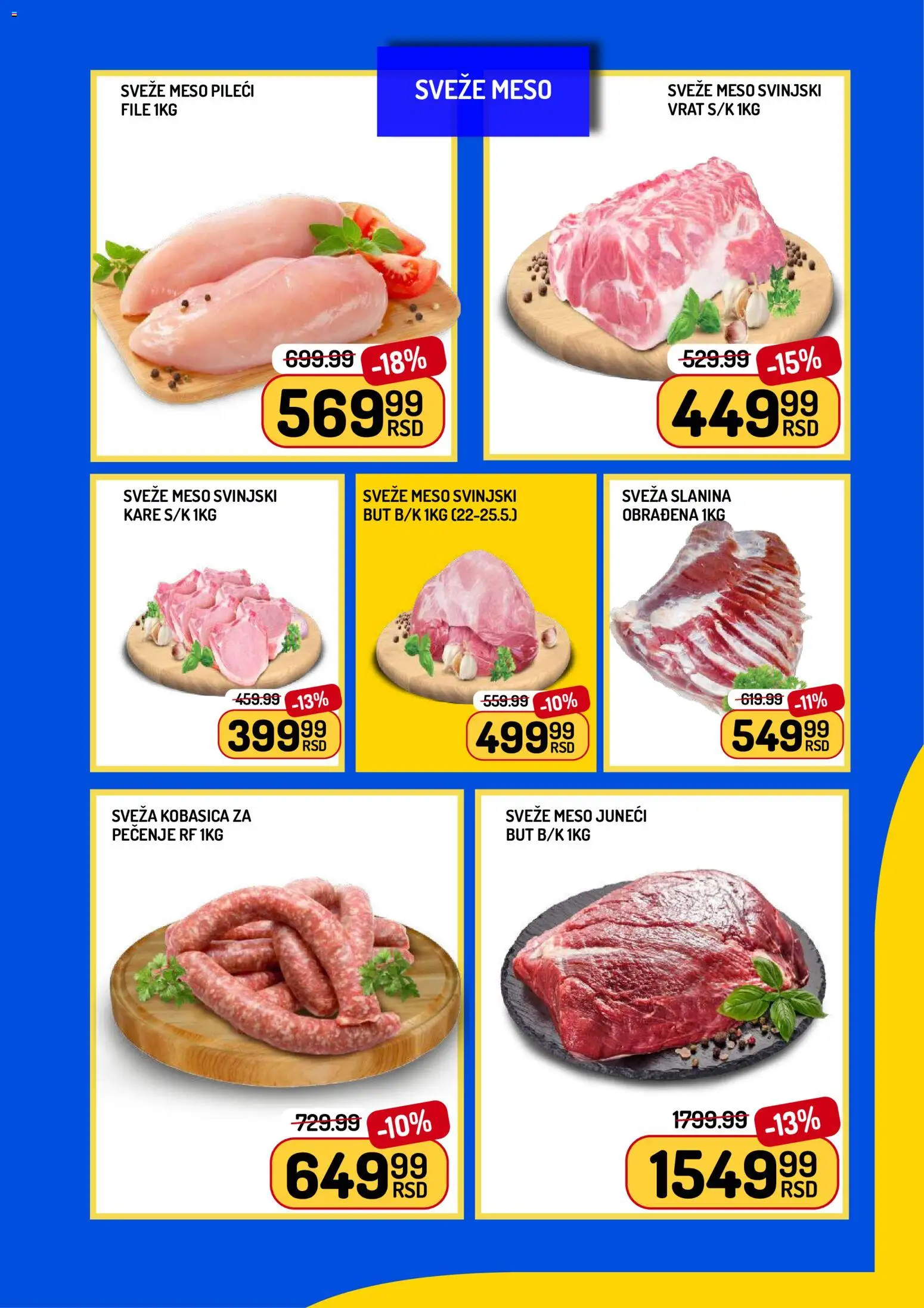 Aman katalog - važi od 22.05.2026 | Strana: 3 | Proizvode: Svinjski file, Slanina, Kobasica