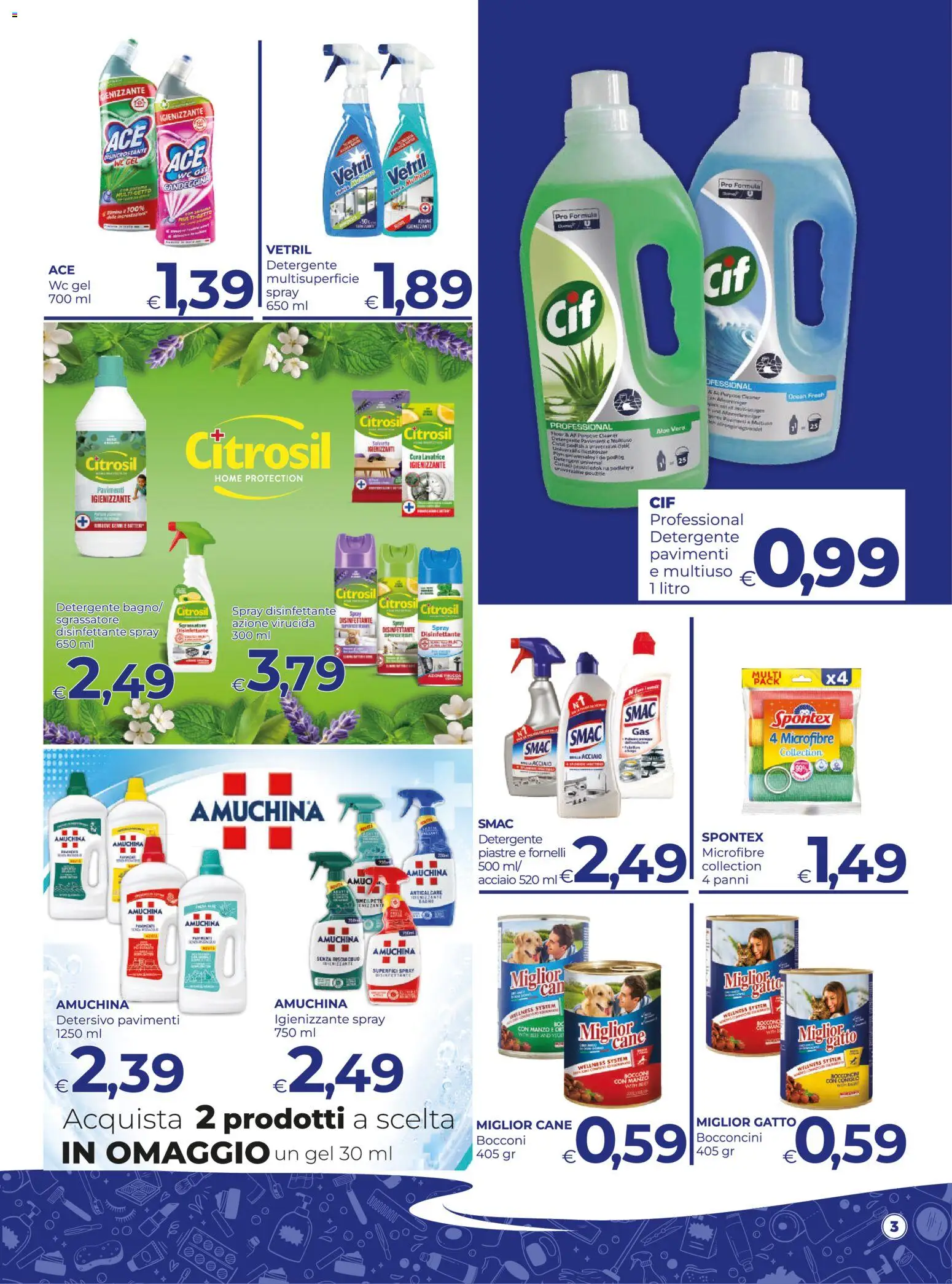 Volantino Pilato del 23/06/2026 | Pagina: 3 | Prodotti: Detergente, Candeggina, WC, Bagno