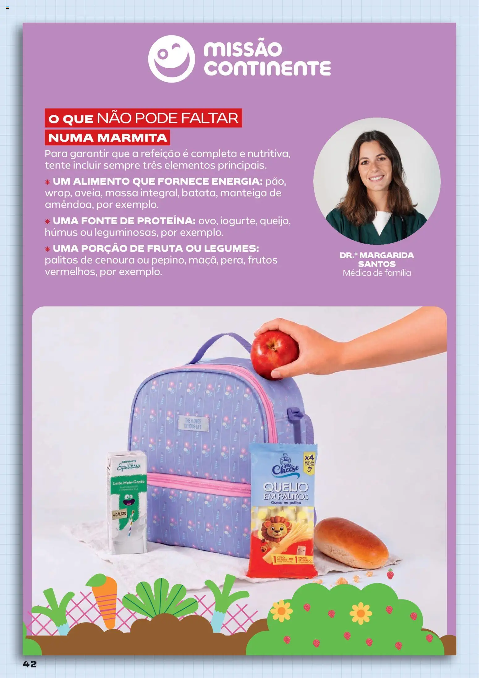 Continente Regresso às Aulas Na escola de toda a gente │ válido de 11/08/2026 | Página: 42 | Produtos: Cálcio, Leite, Manteiga, Proteina
